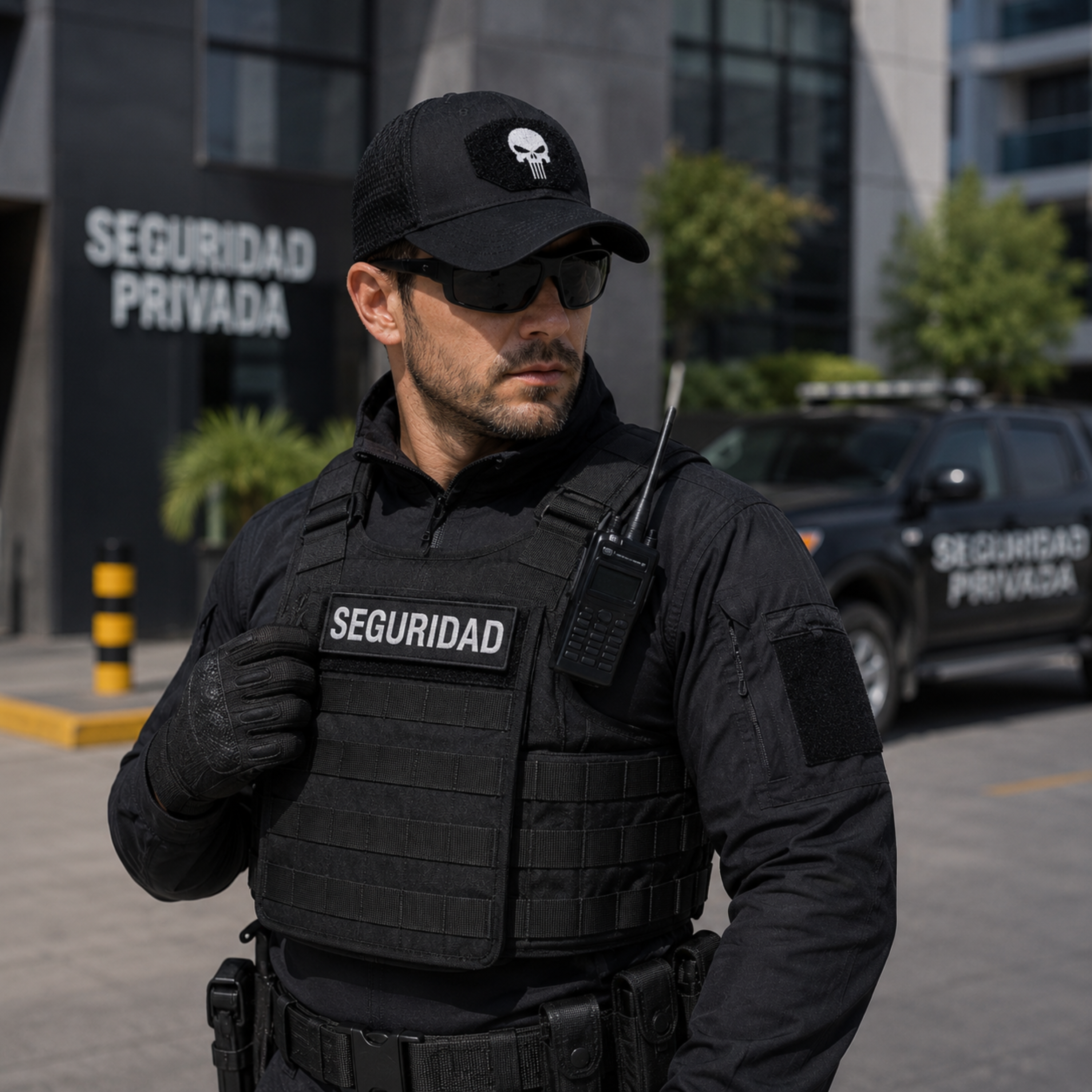 Jockey Táctico Negro con Velcro Ajustable | Comandos Tácticos