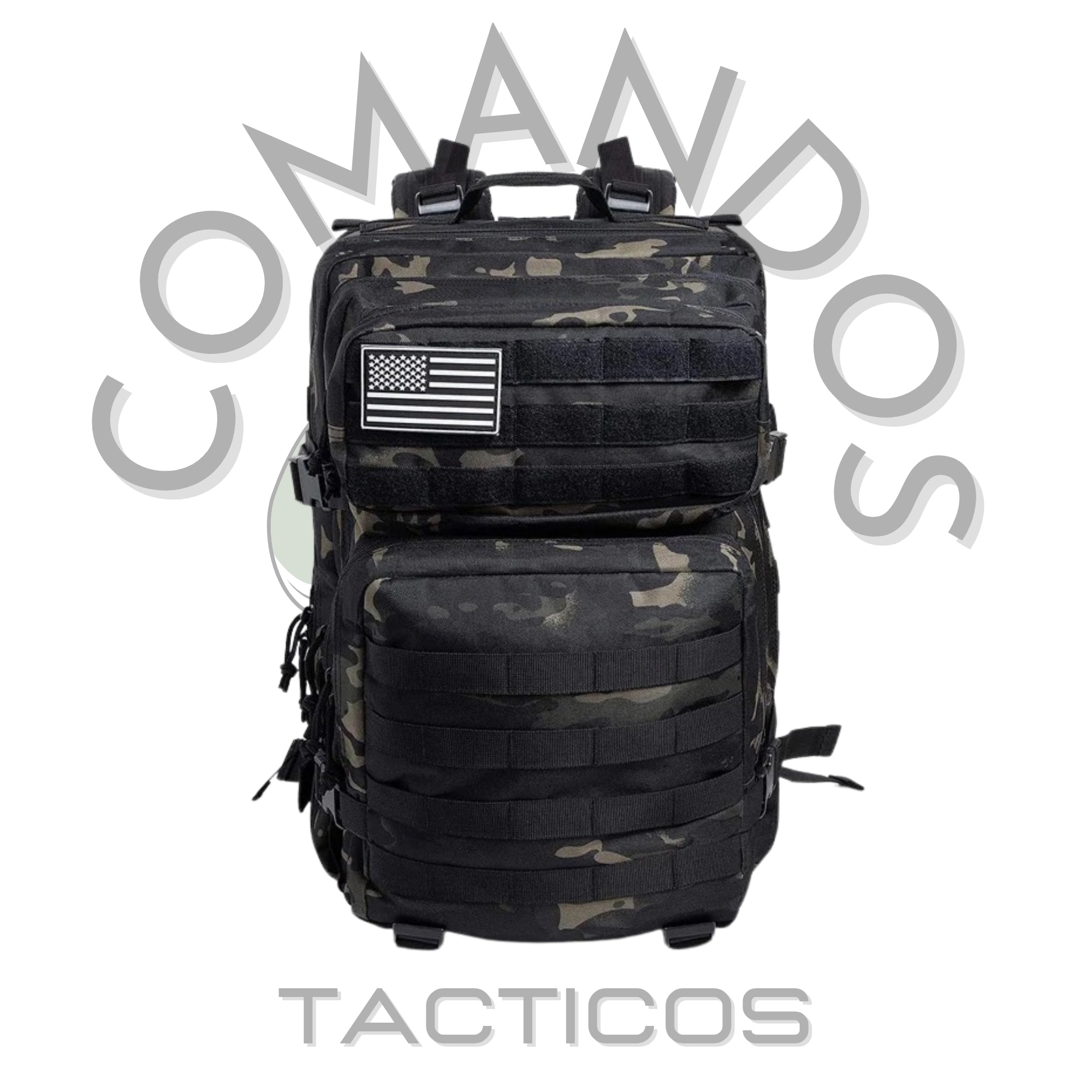 Mochila Táctica Militar 45 Litros - MULTICAM BLACK