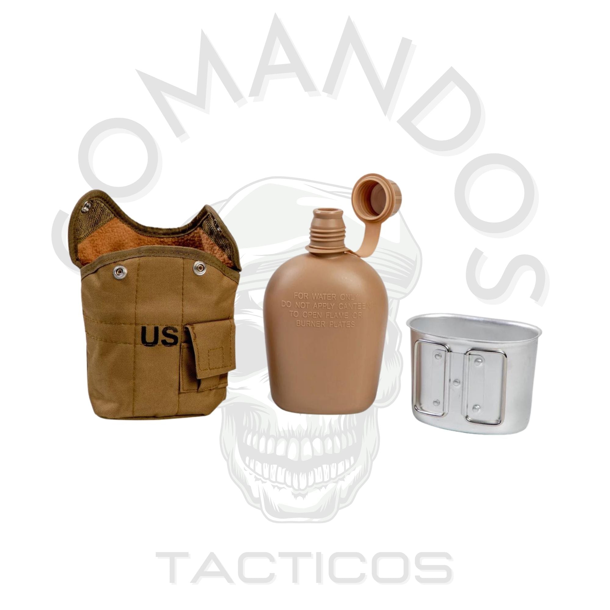 Botella Cantimplora  de 1 Litro + Cantina Aluminio