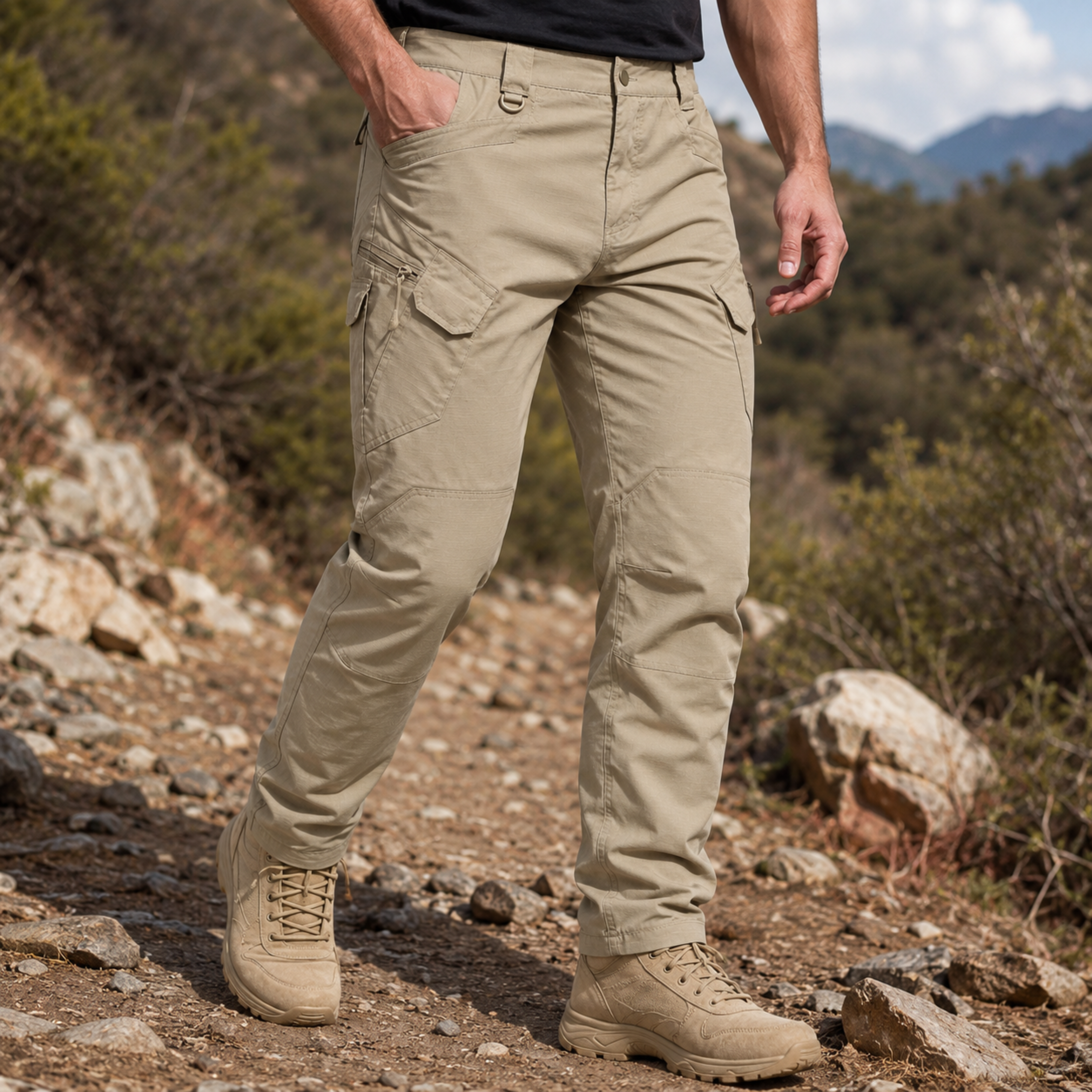 Pantalón Táctico Cargo Caqui Ripstop Resistente | Comandos Tácticos