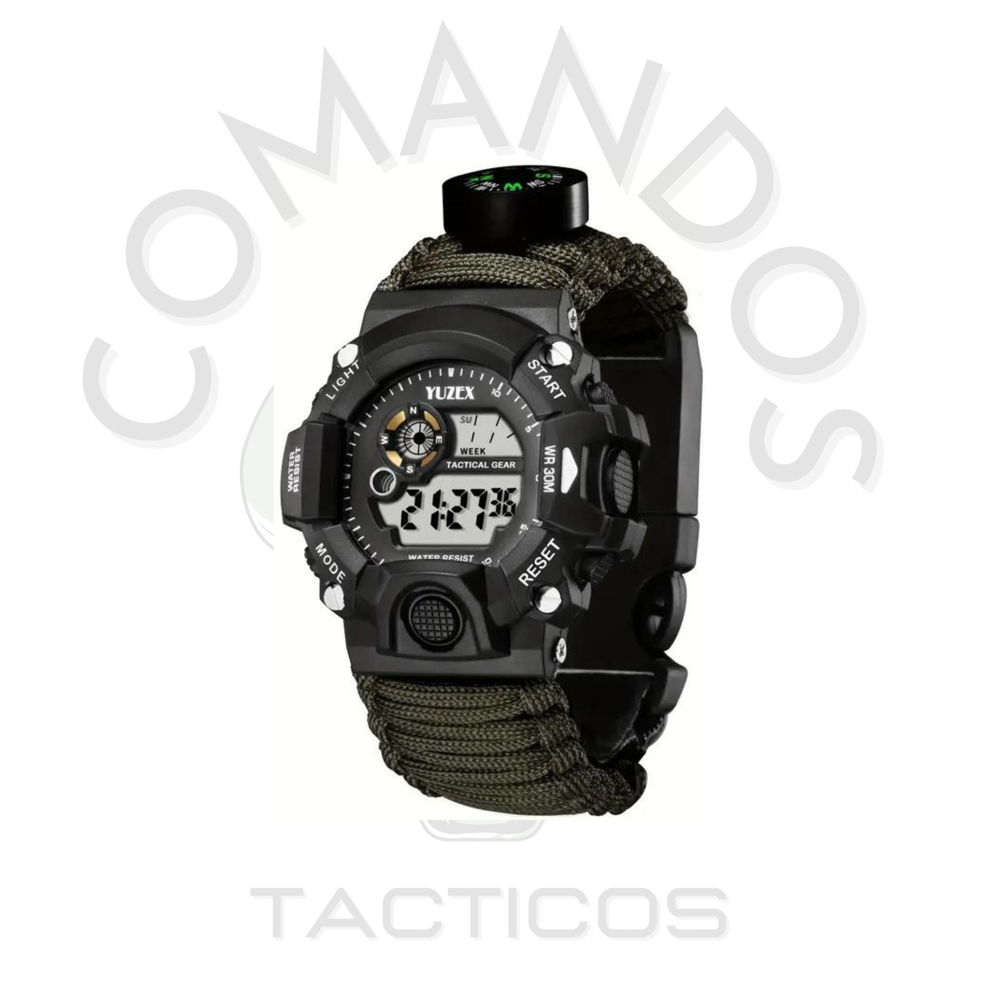 Reloj Táctico Paracord de Supervivencia 6 en 1