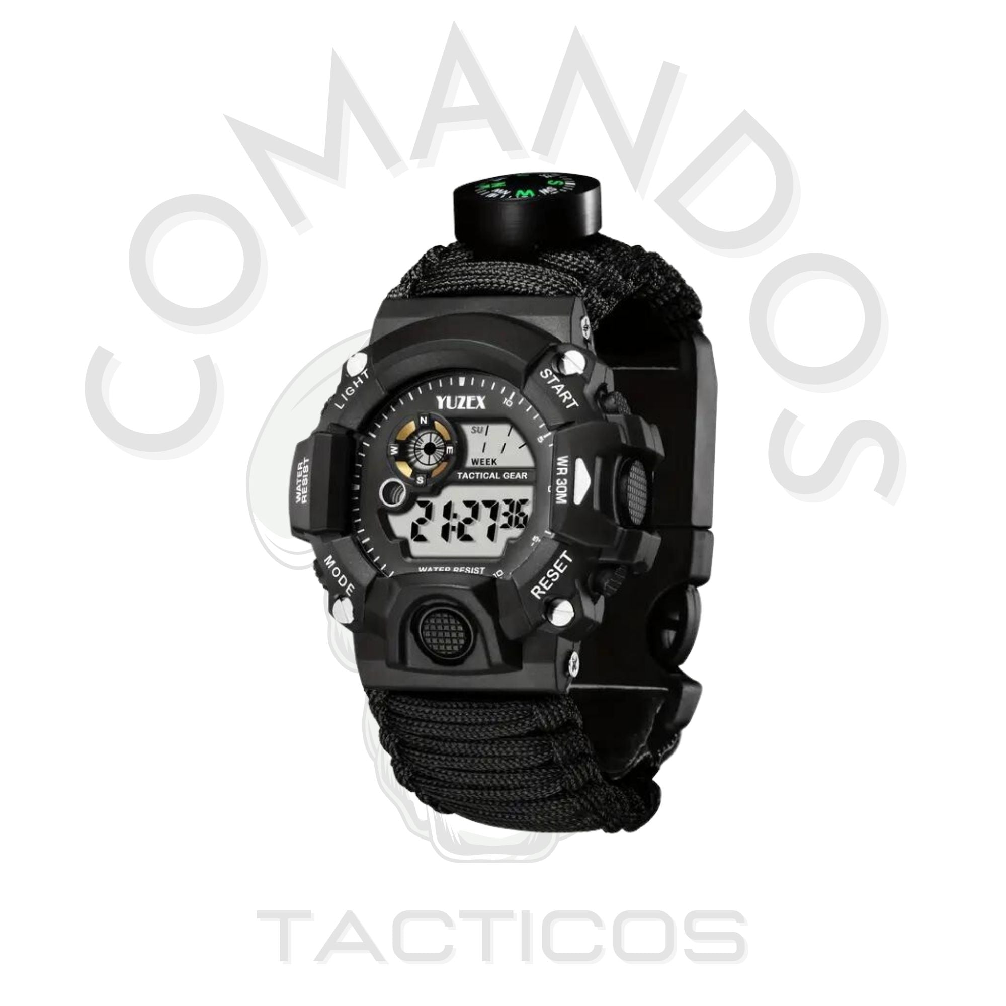 Reloj Táctico Paracord de Supervivencia 6 en 1