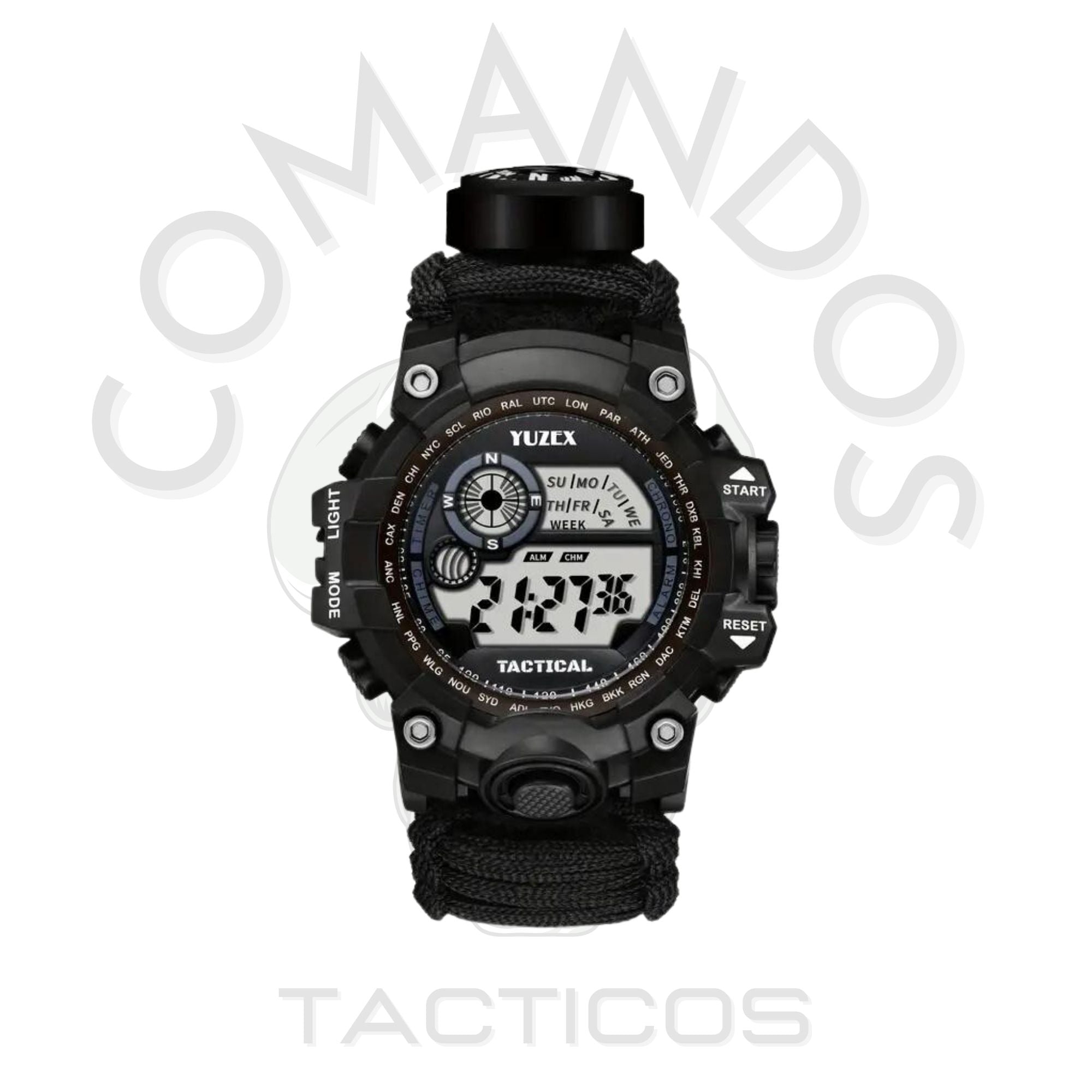 Reloj Táctico Paracord de Supervivencia 6 en 1