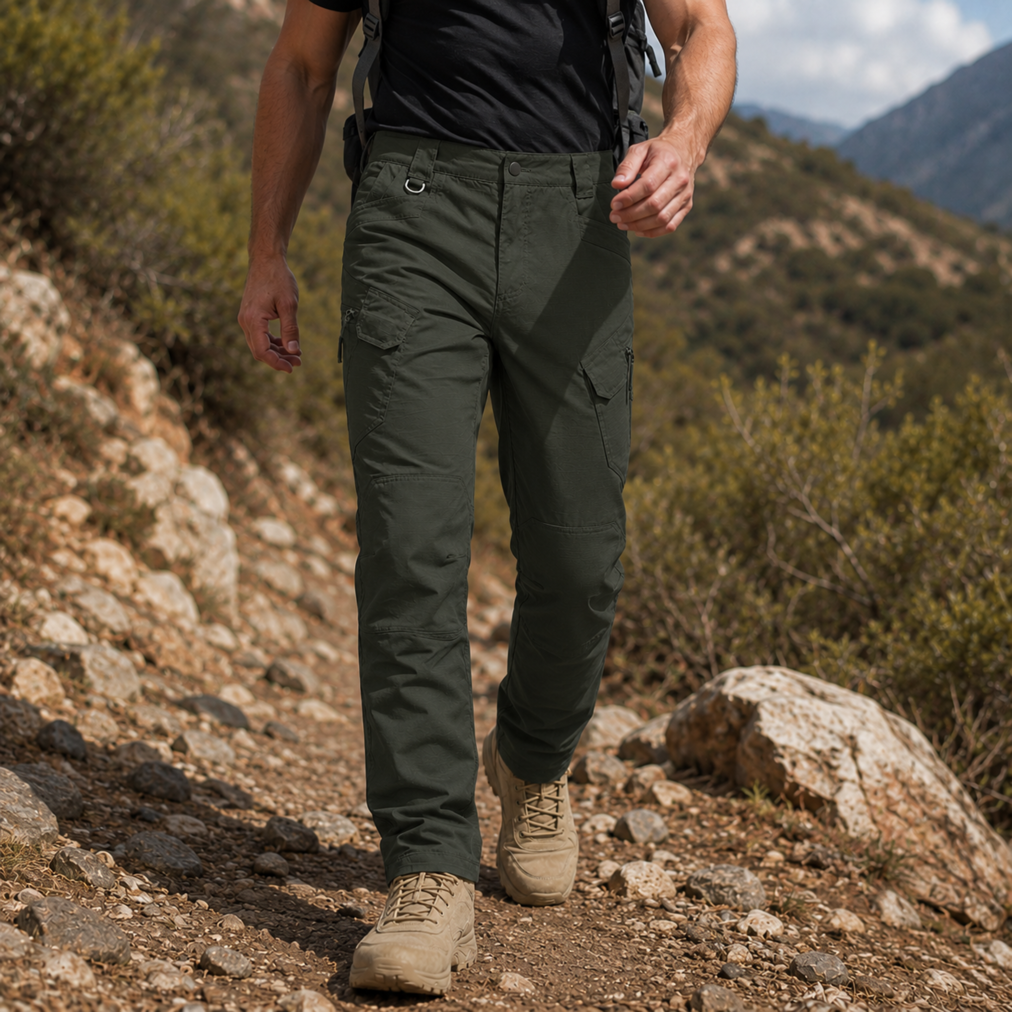 Pantalón Táctico Cargo Verde Oliva Ripstop | Comandos Tácticos