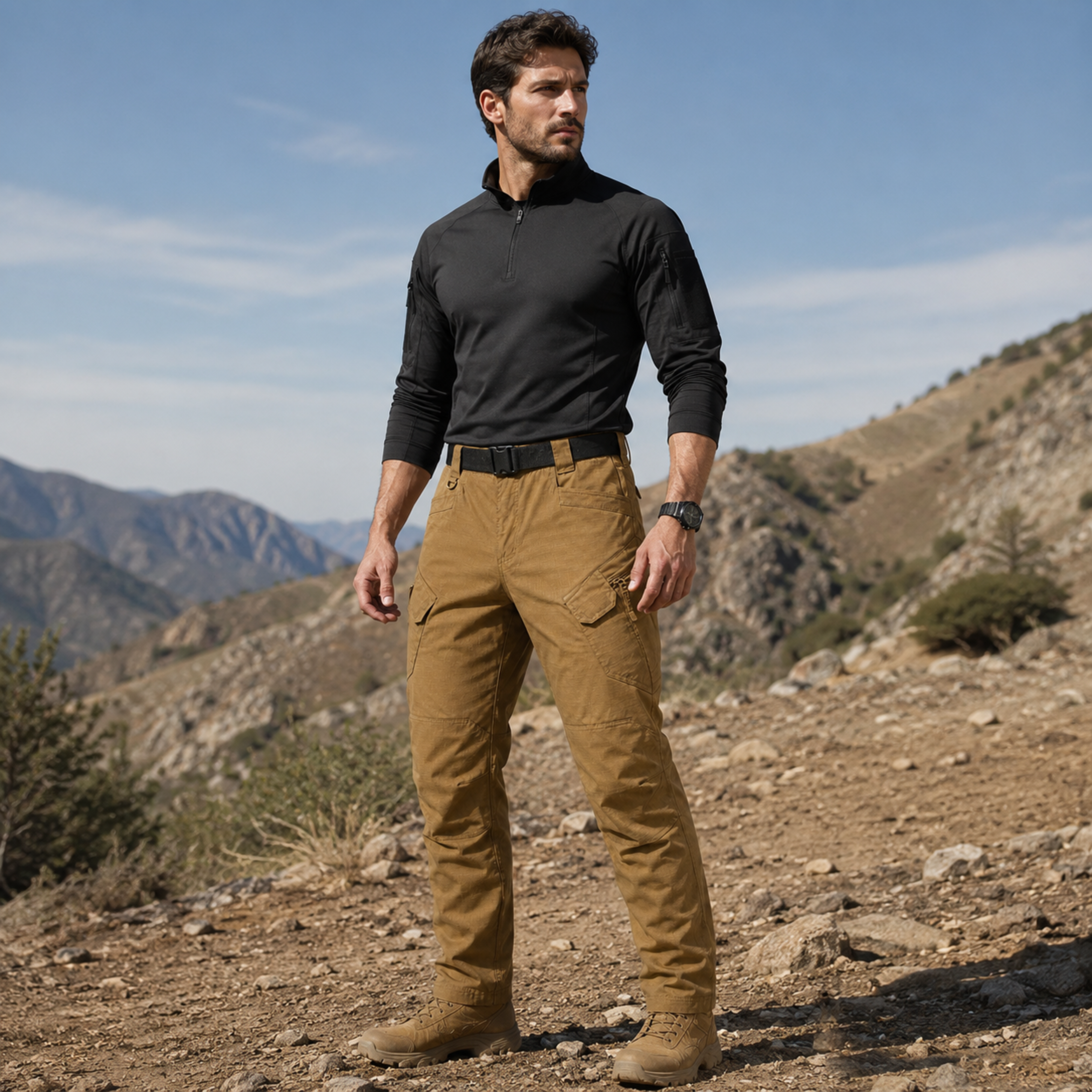 Pantalón Táctico Cargo Coyote Ripstop | Comandos Tácticos