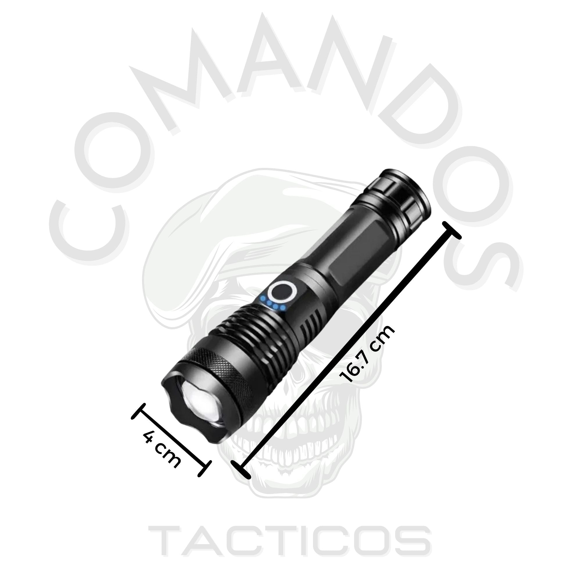 Linterna Táctica Recargable P90 / USB