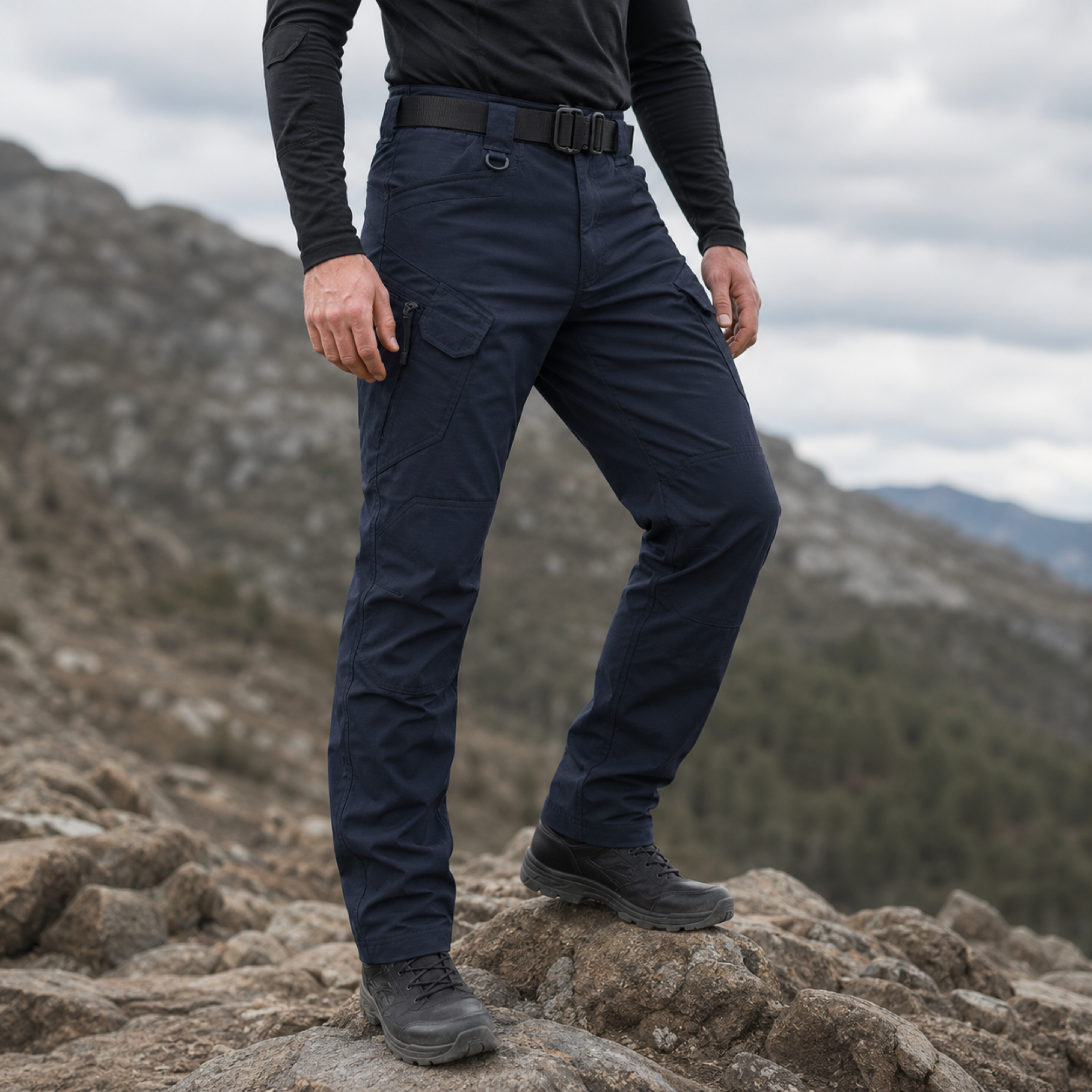 Pantalón Táctico Cargo Azul Marino Ripstop | Comandos Tácticos