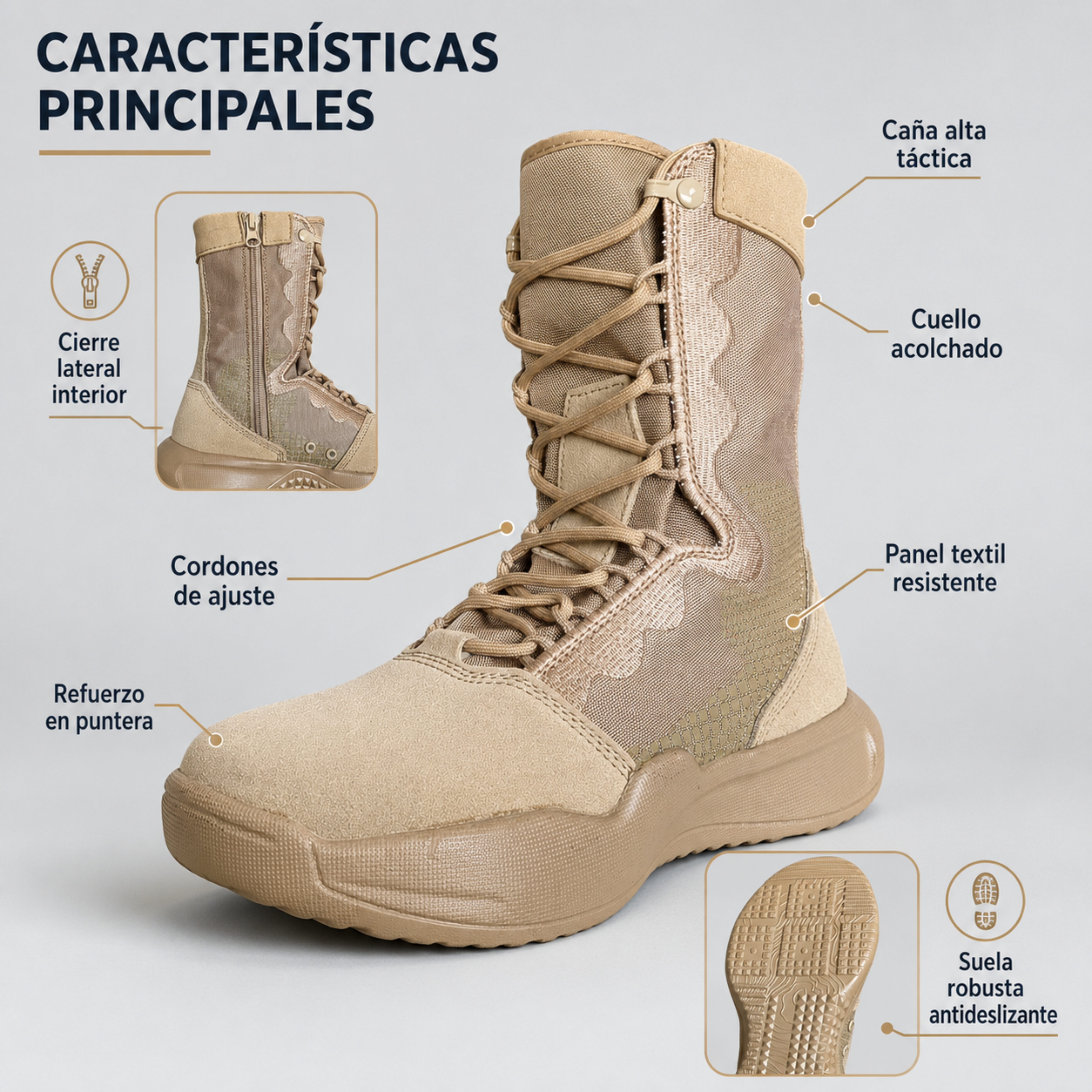 Botas Tácticas Ultra Livianas – Modelo Verano