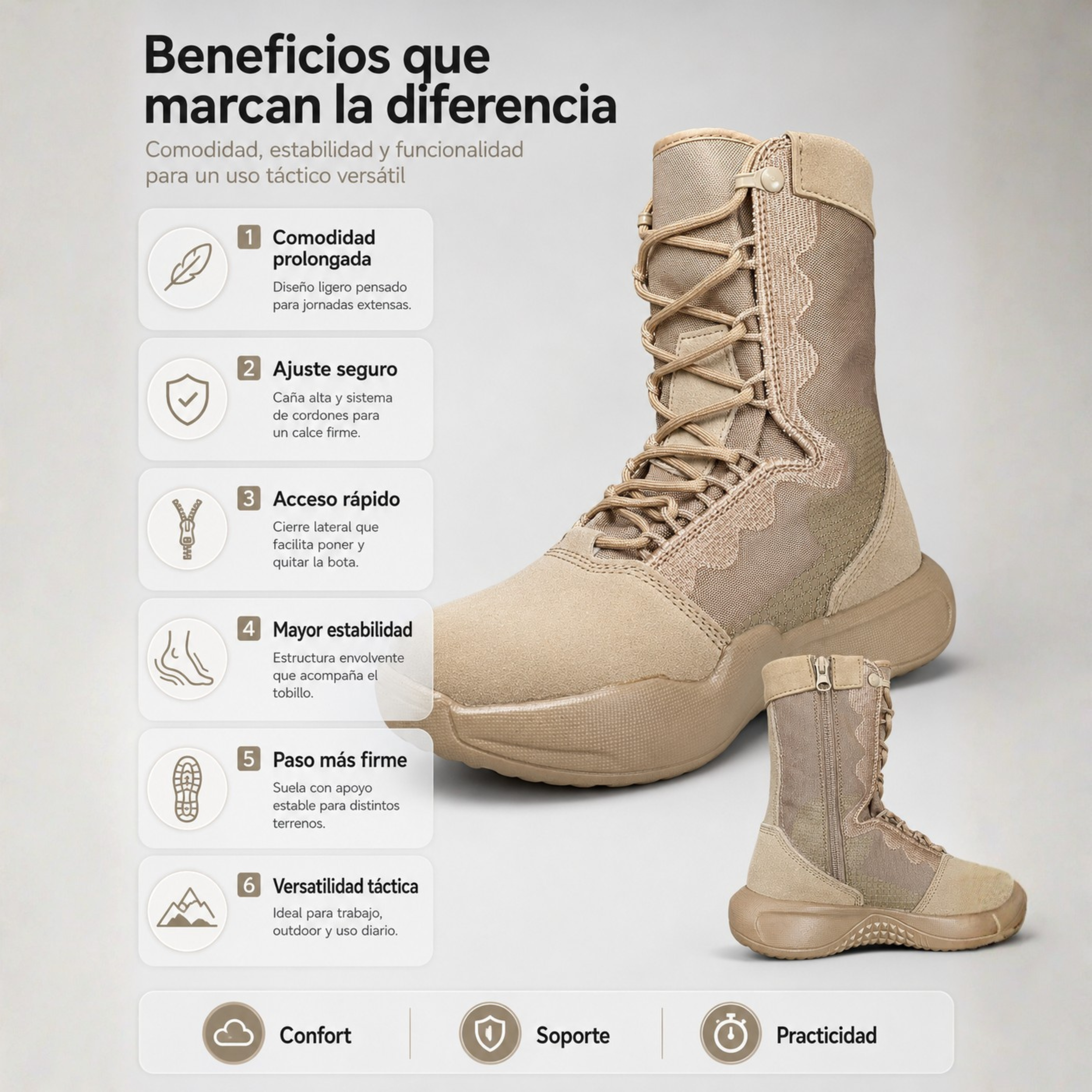 Botas Tácticas Ultra Livianas – Modelo Verano