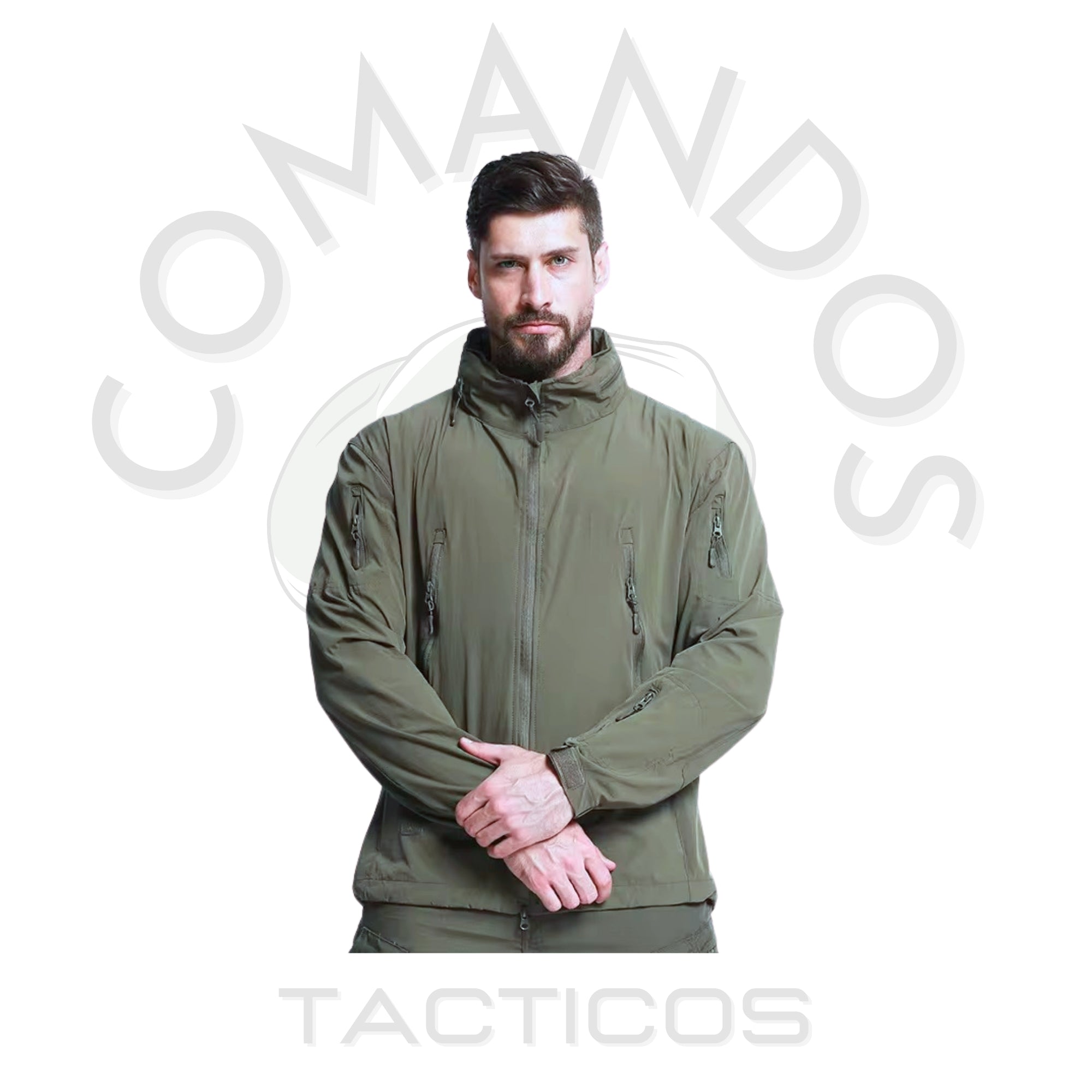Cortaviento Táctico Impermeable ESDY - Verde