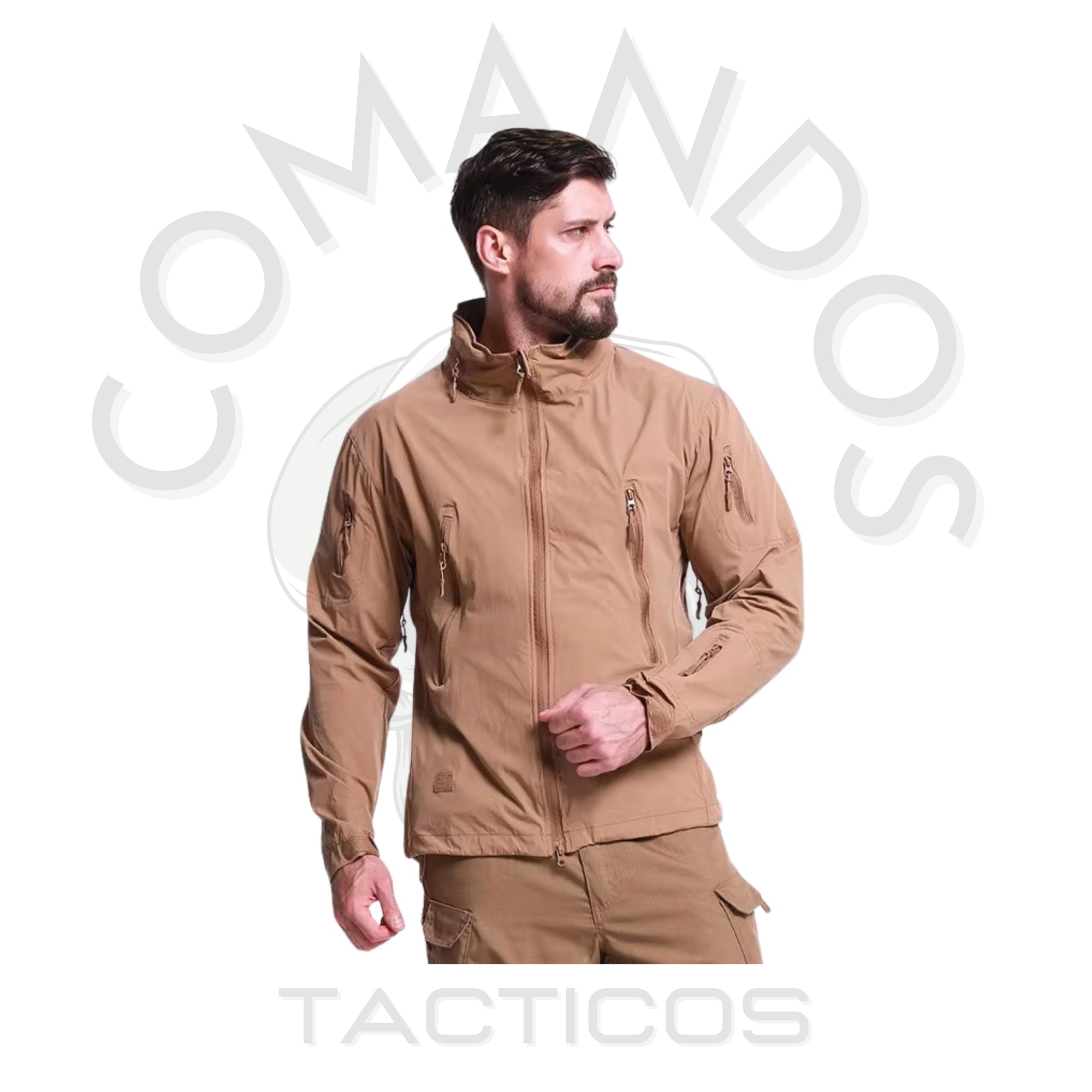 Cortaviento Táctico Impermeable ESDY - Café