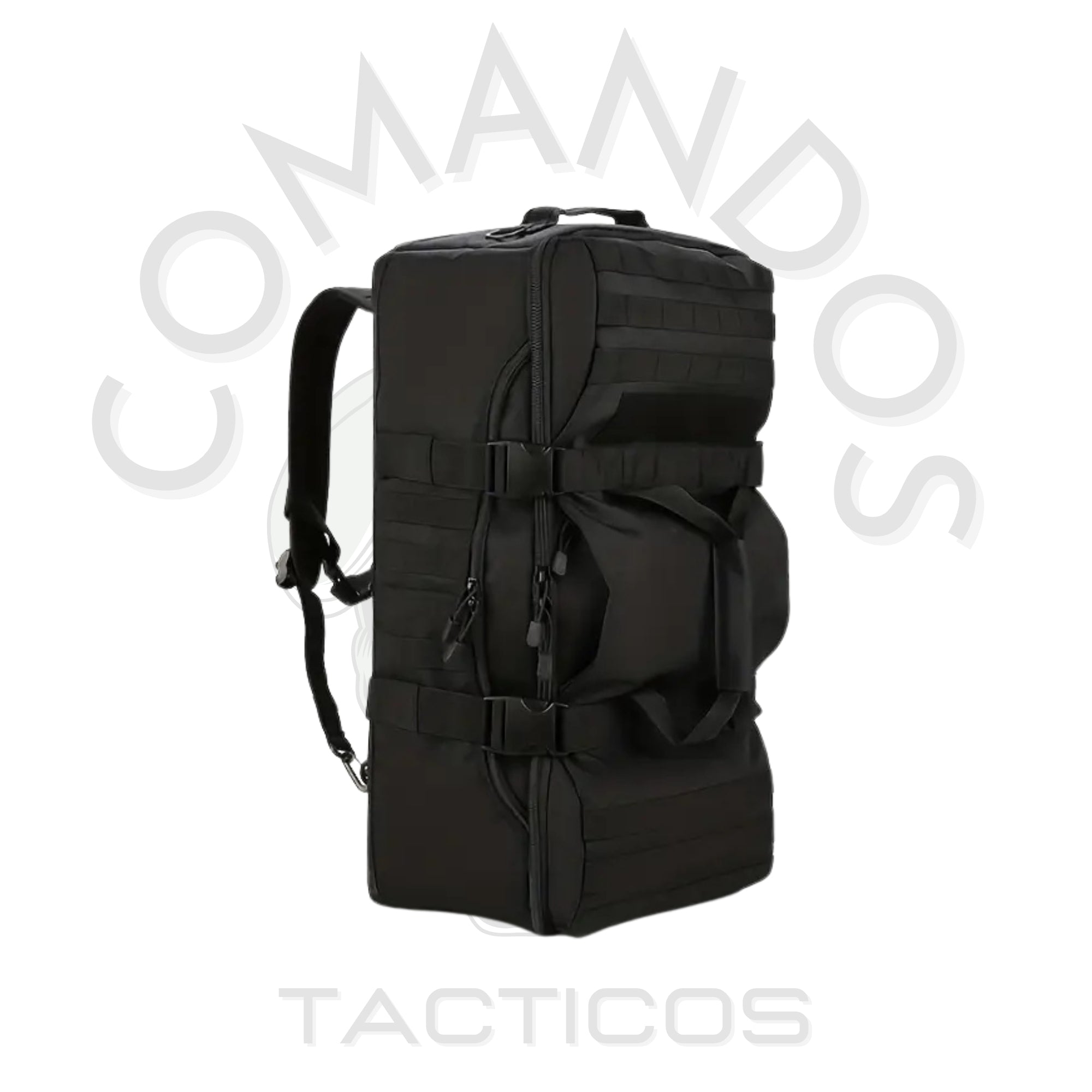 Mochila Táctica Militar 3 en 1 Resistente 60LT - NEGRO