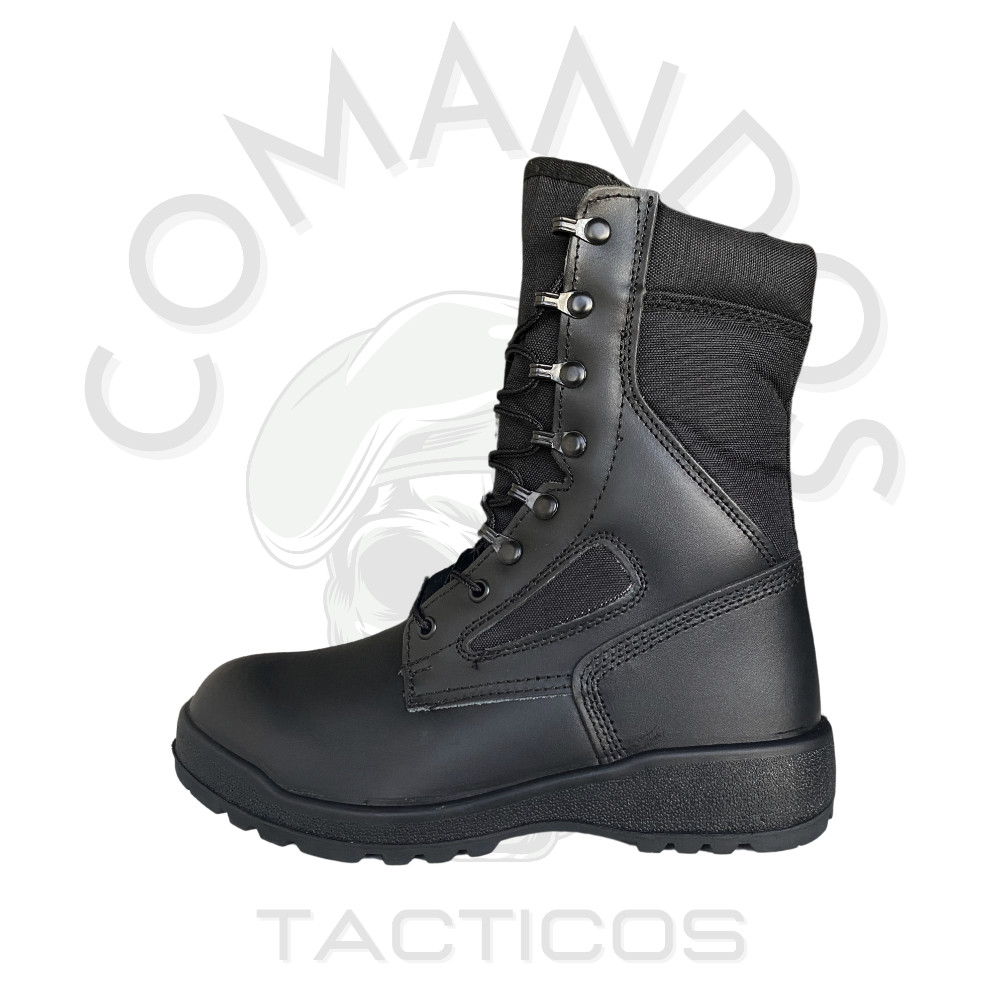 Bota Táctica Militar - Caña Alta Negro