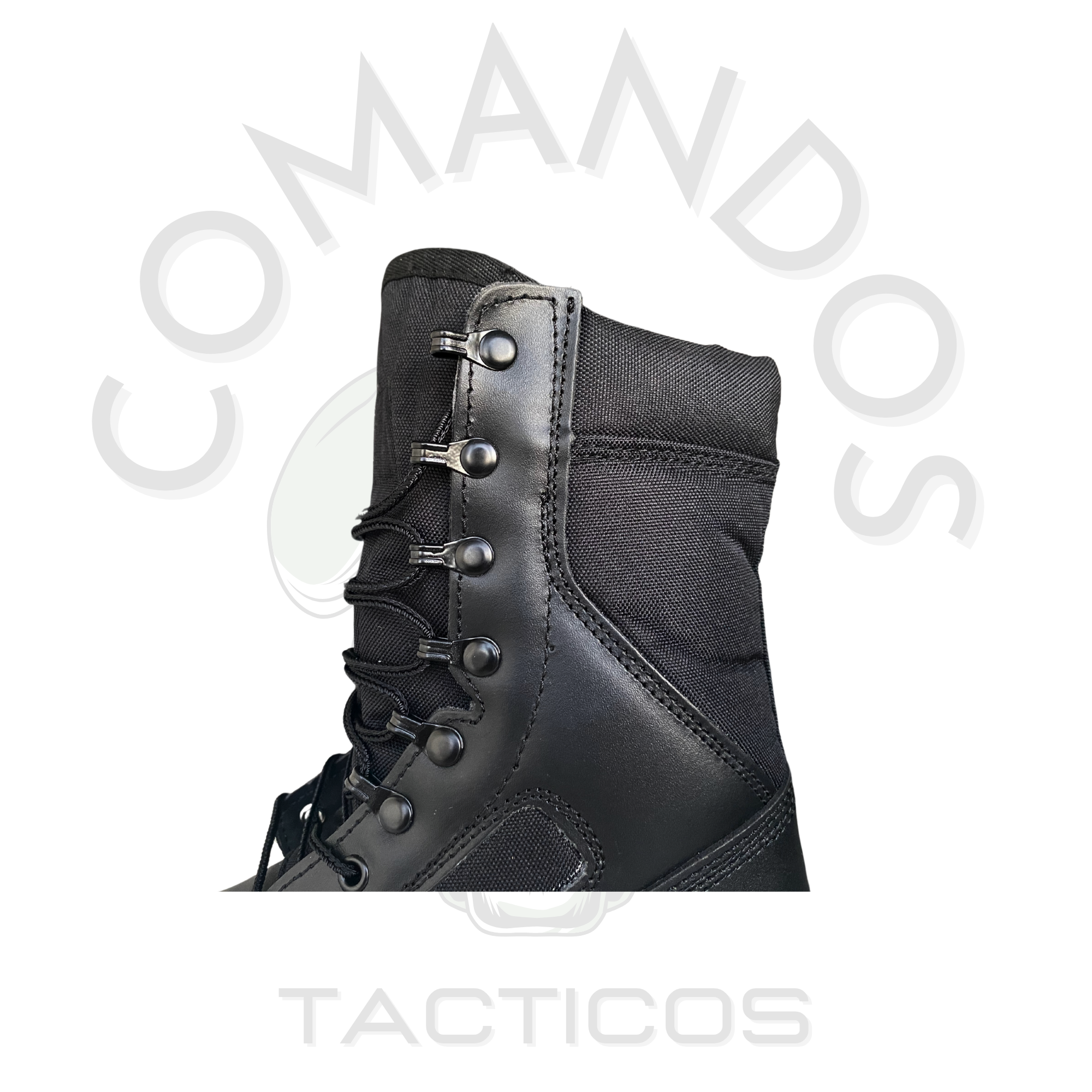 Bota Táctica Militar - Caña Alta Negro