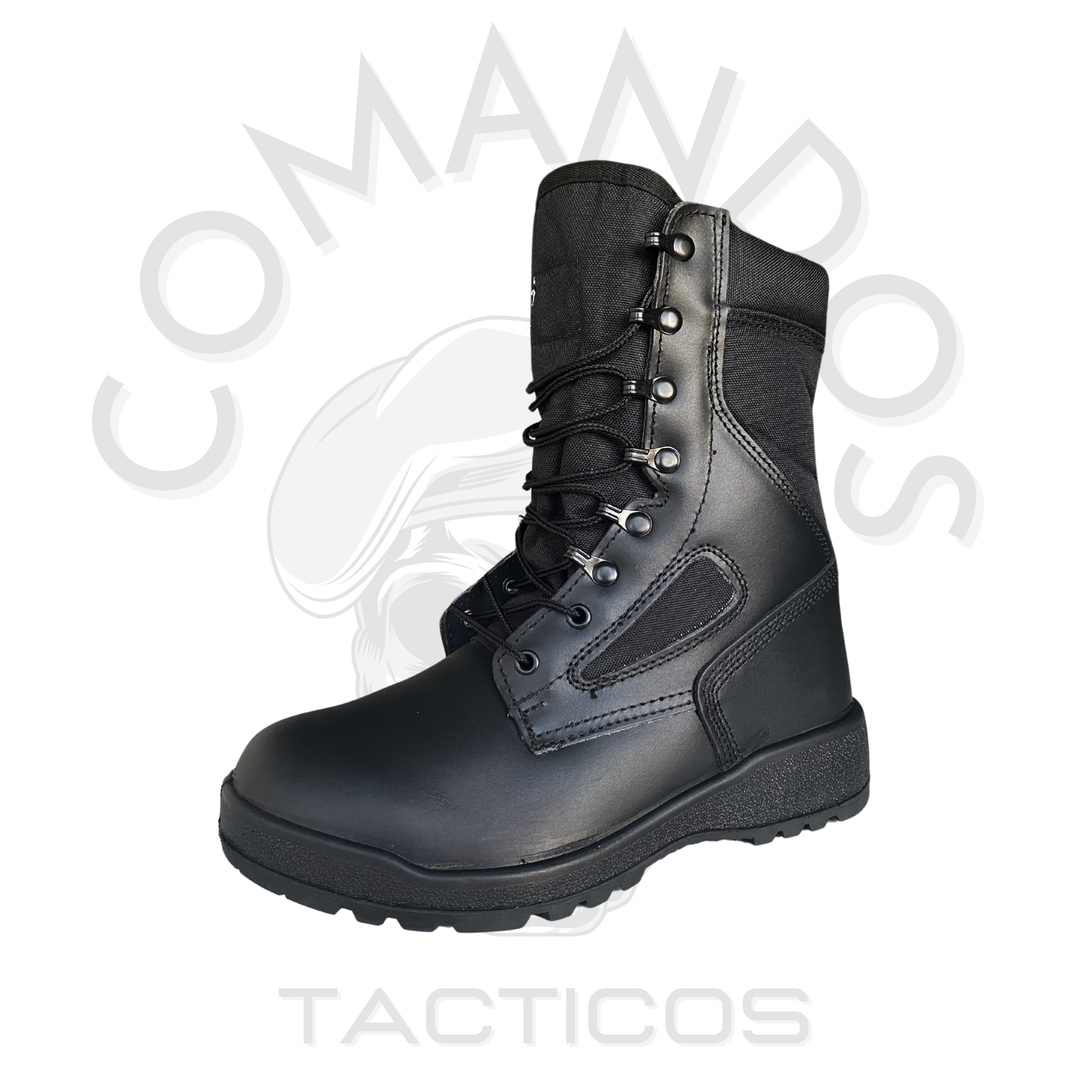 Bota Táctica Militar - Caña Alta Negro