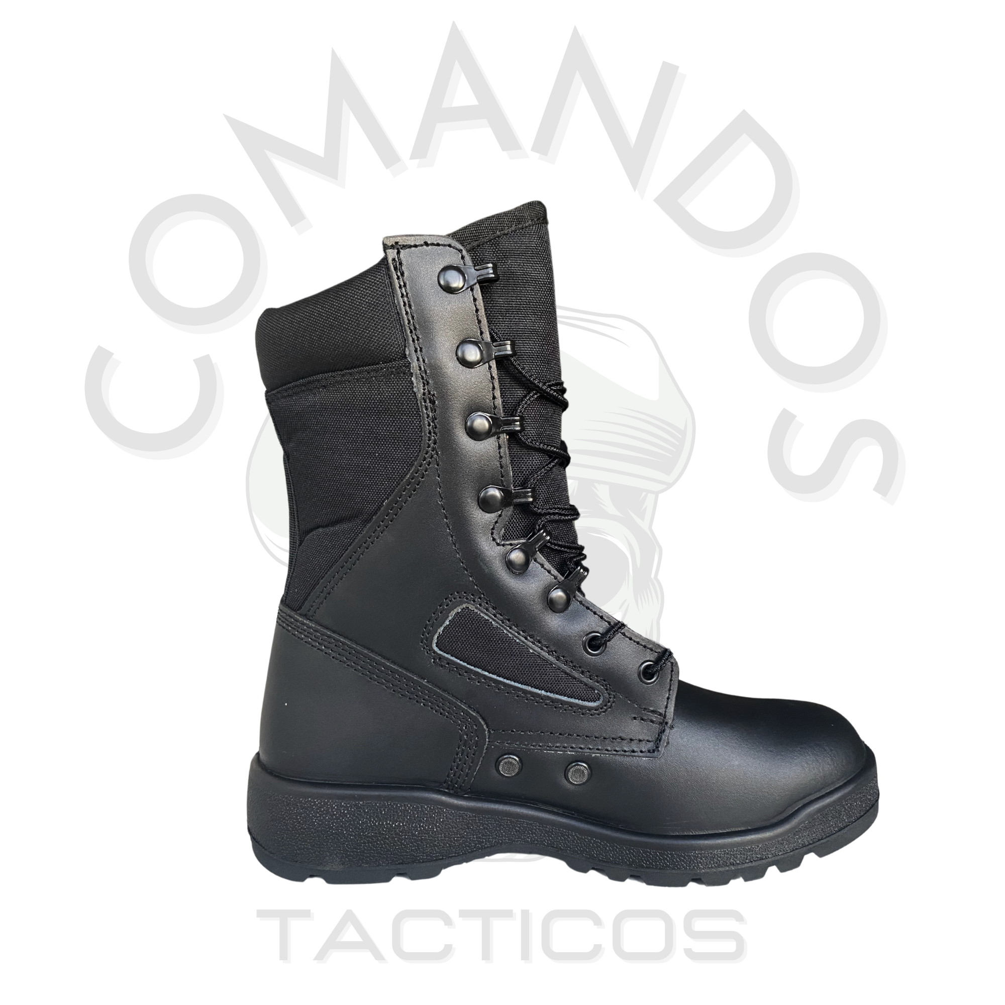 Bota Táctica Militar - Caña Alta Negro
