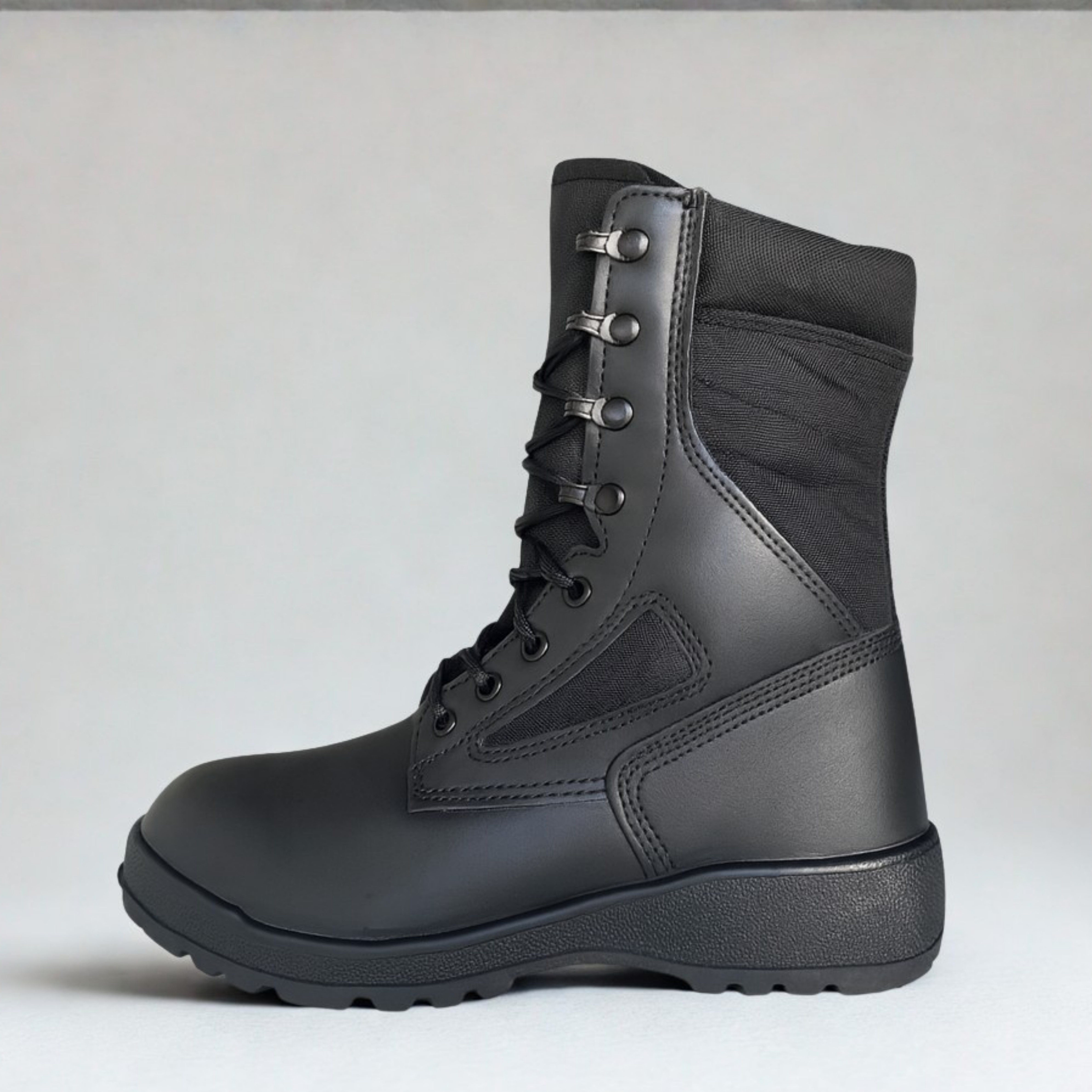 Bota Táctica Militar - Caña Alta Negro