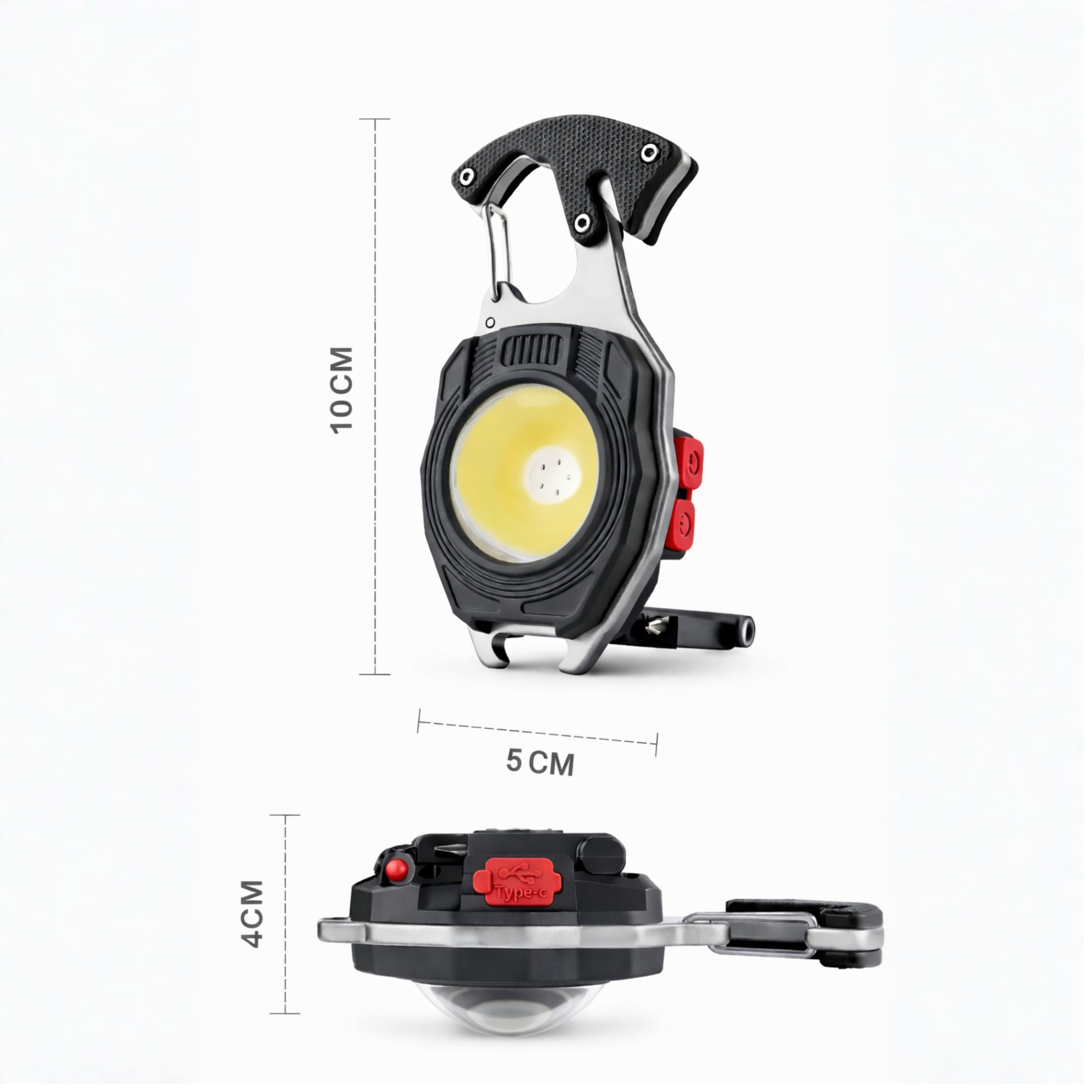 Linterna Táctica LED COB 480LM 6 Modos Magnética USB-C