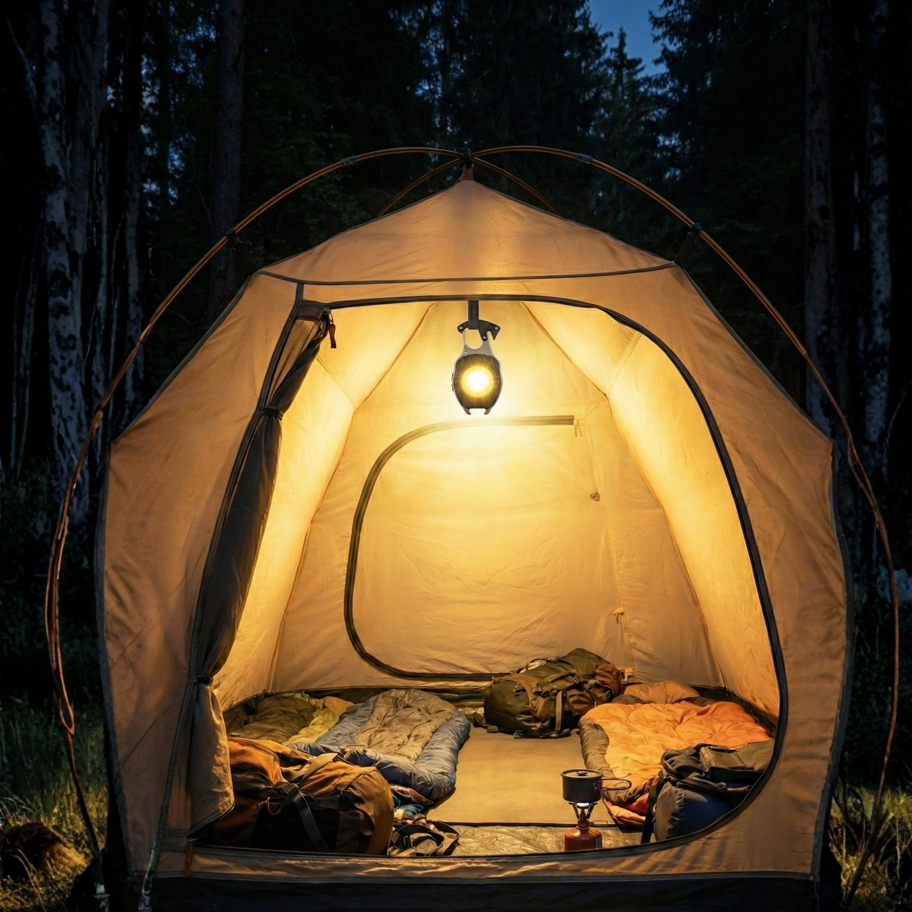 Linterna Táctica LED COB 480LM 6 Modos Magnética USB-C