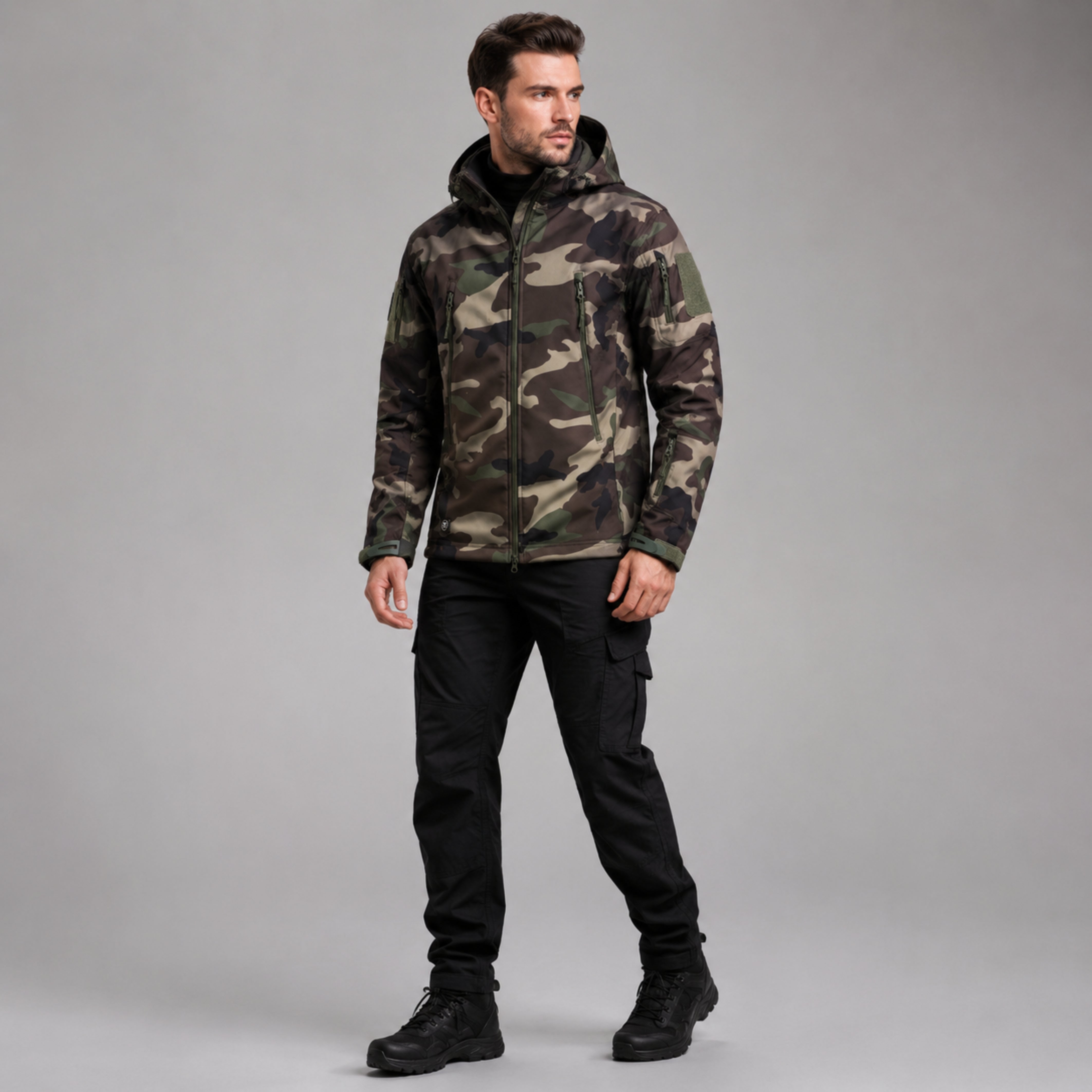 Chaqueta Táctica Militar Softshell Impermeable – Resistente y Funcional