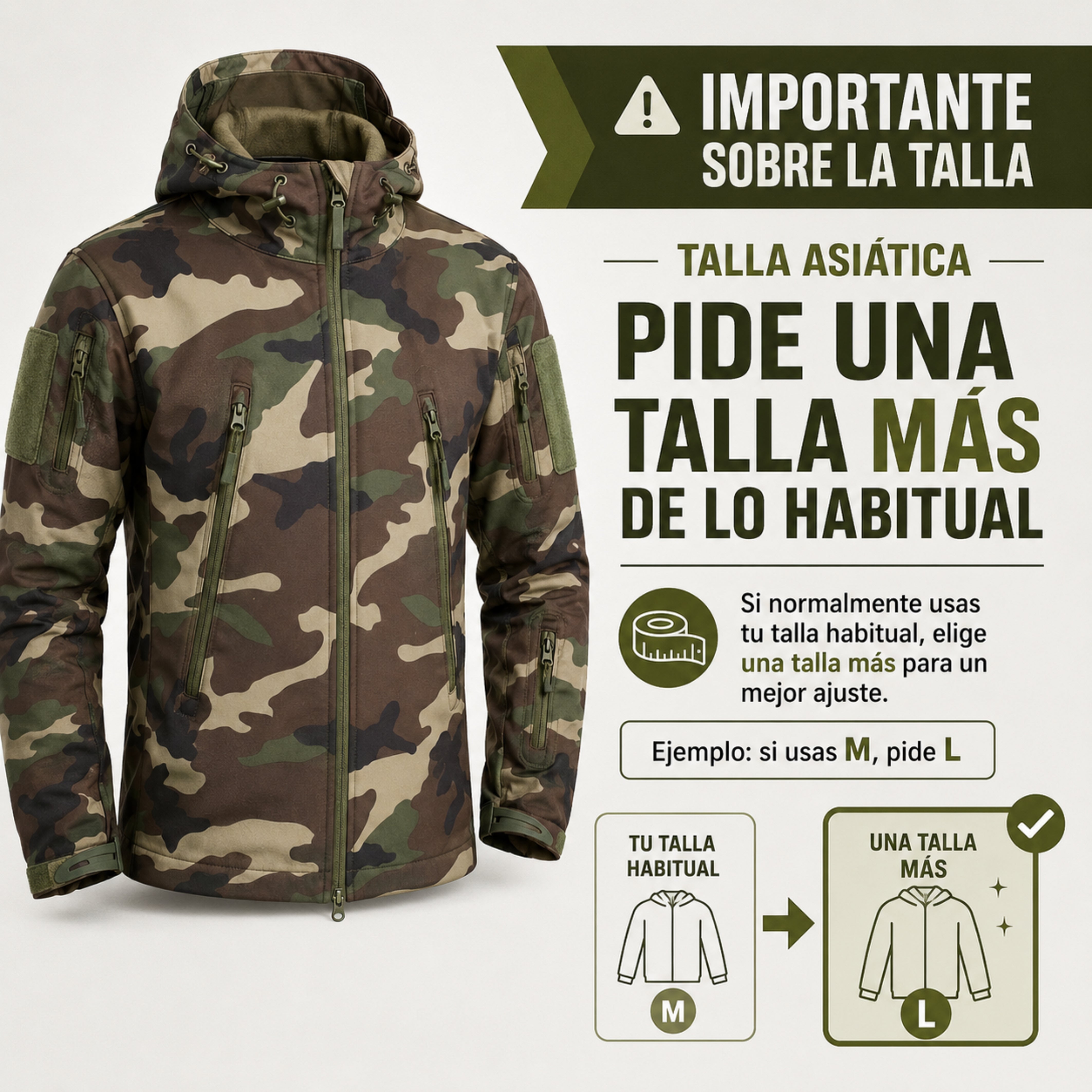 Chaqueta Táctica Militar Softshell Impermeable – Resistente y Funcional