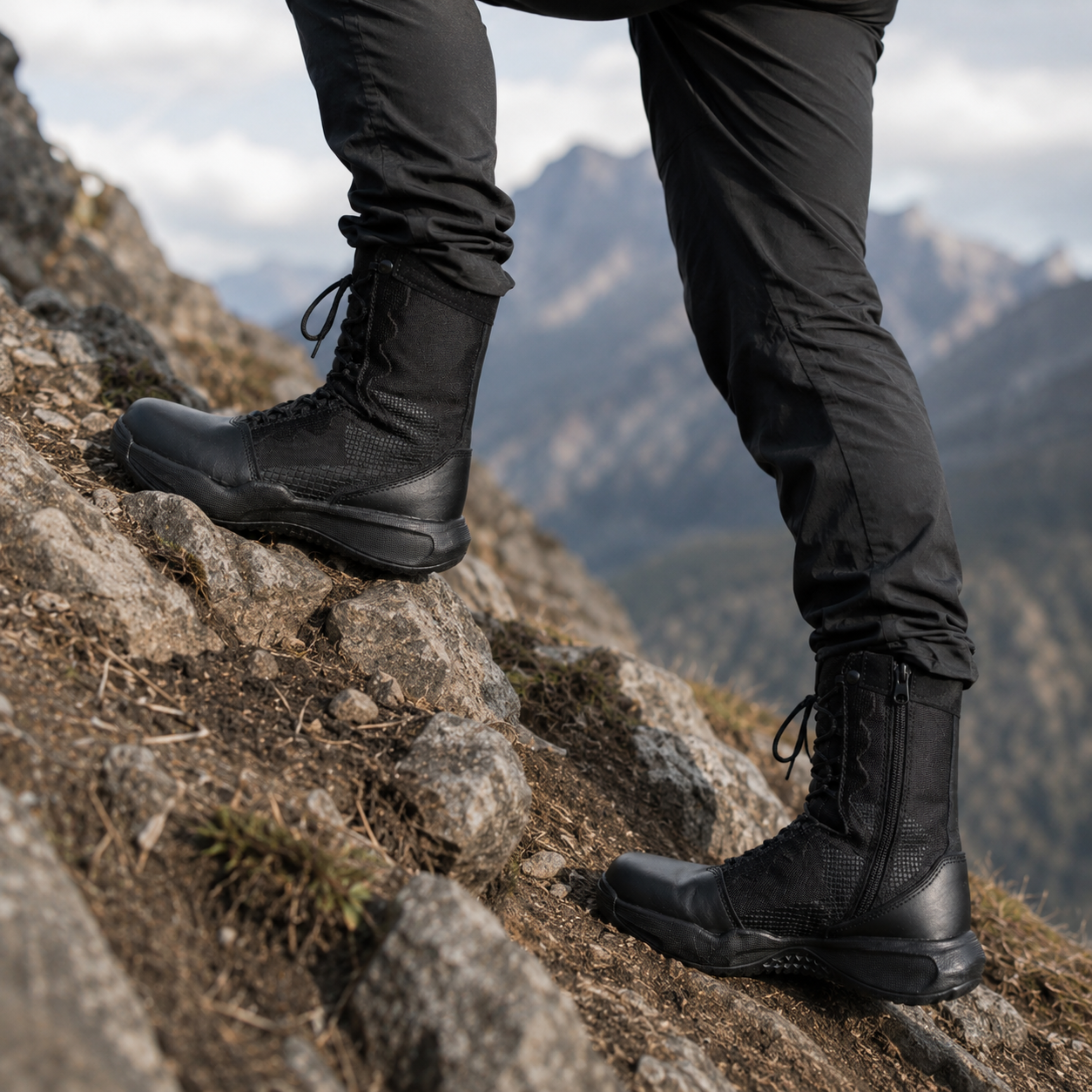 Botas Tácticas Ultra Livianas Negro – Modelo Verano