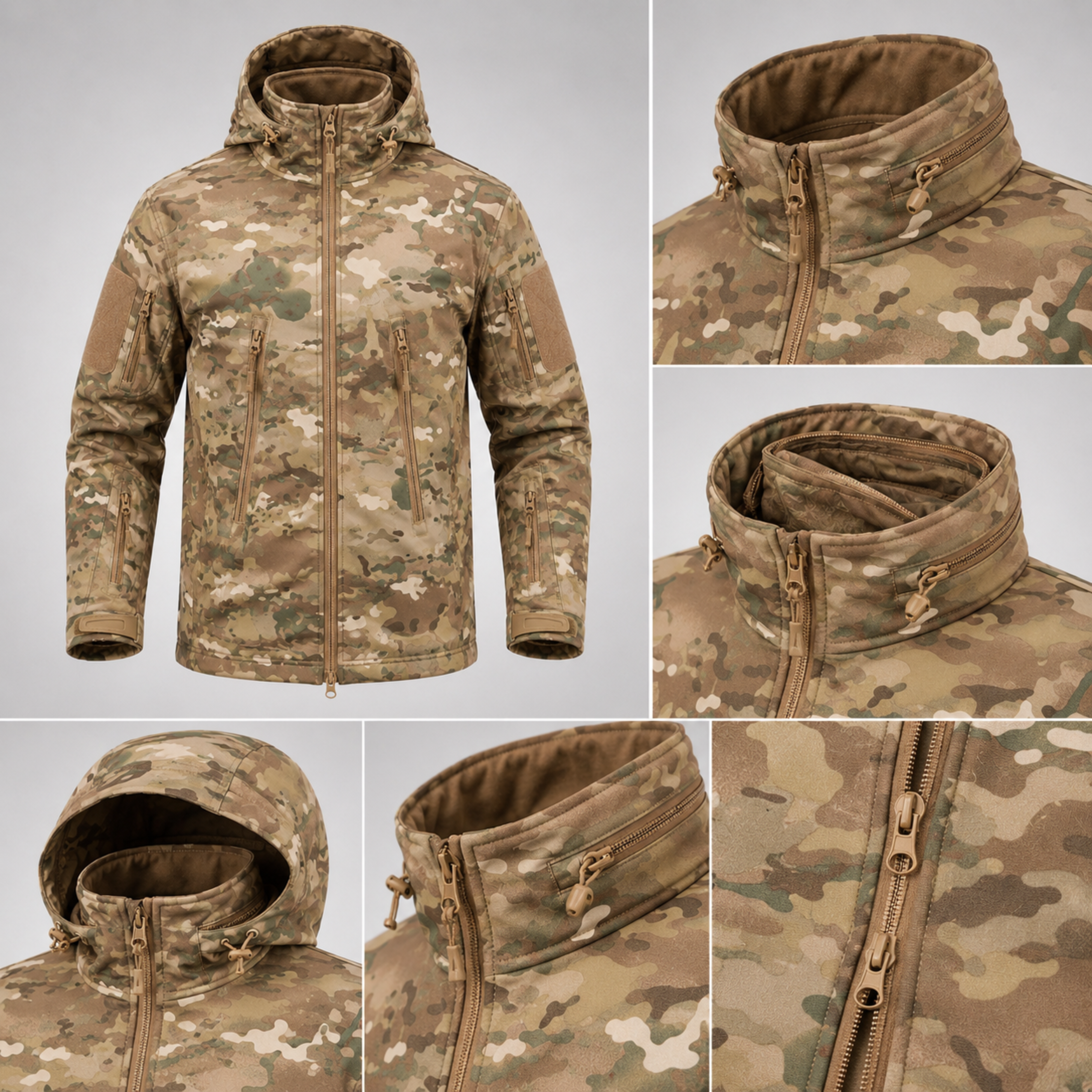 Chaqueta Táctica Militar Softshell Impermeable – Resistente y Funcional