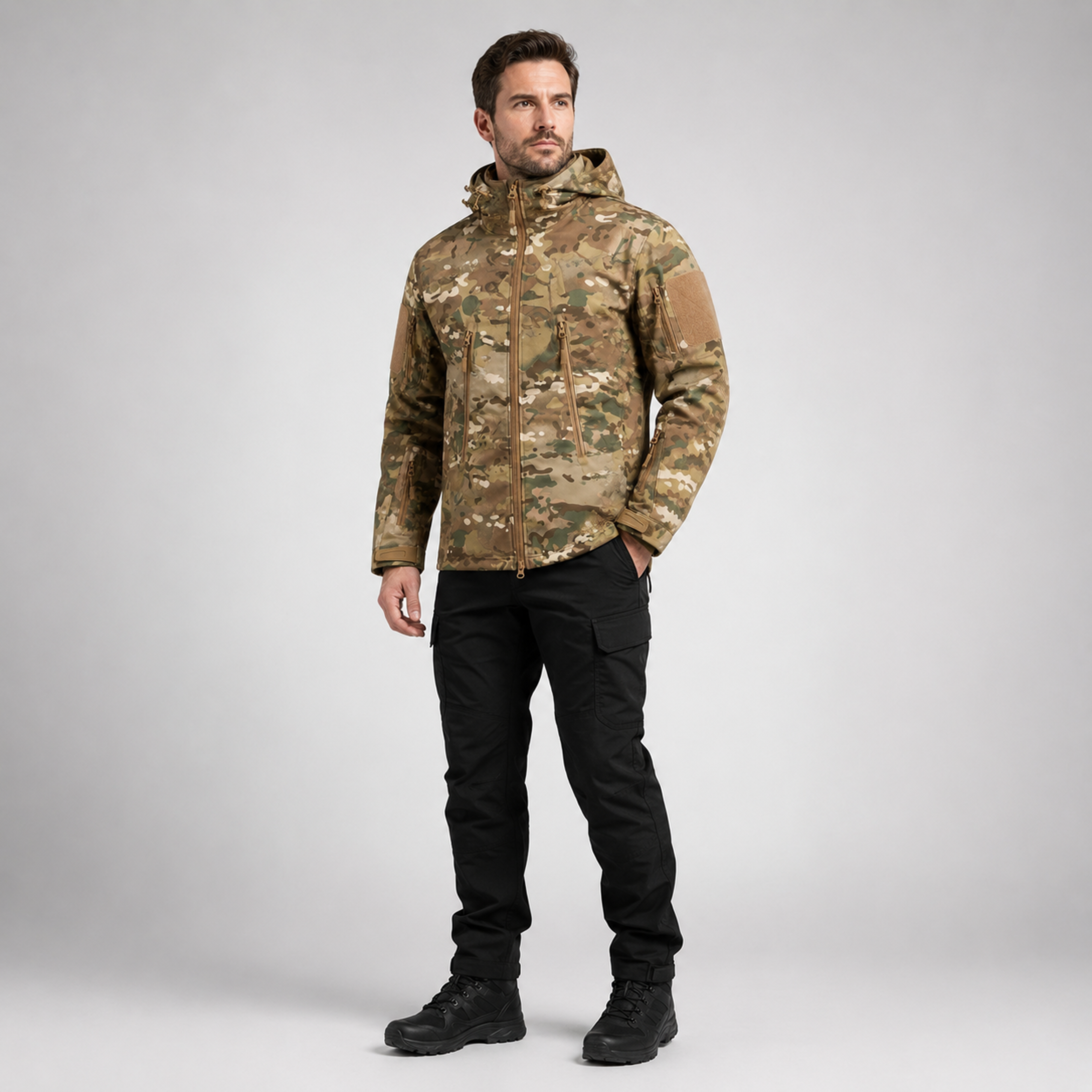 Chaqueta Táctica Militar Softshell Impermeable – Resistente y Funcional