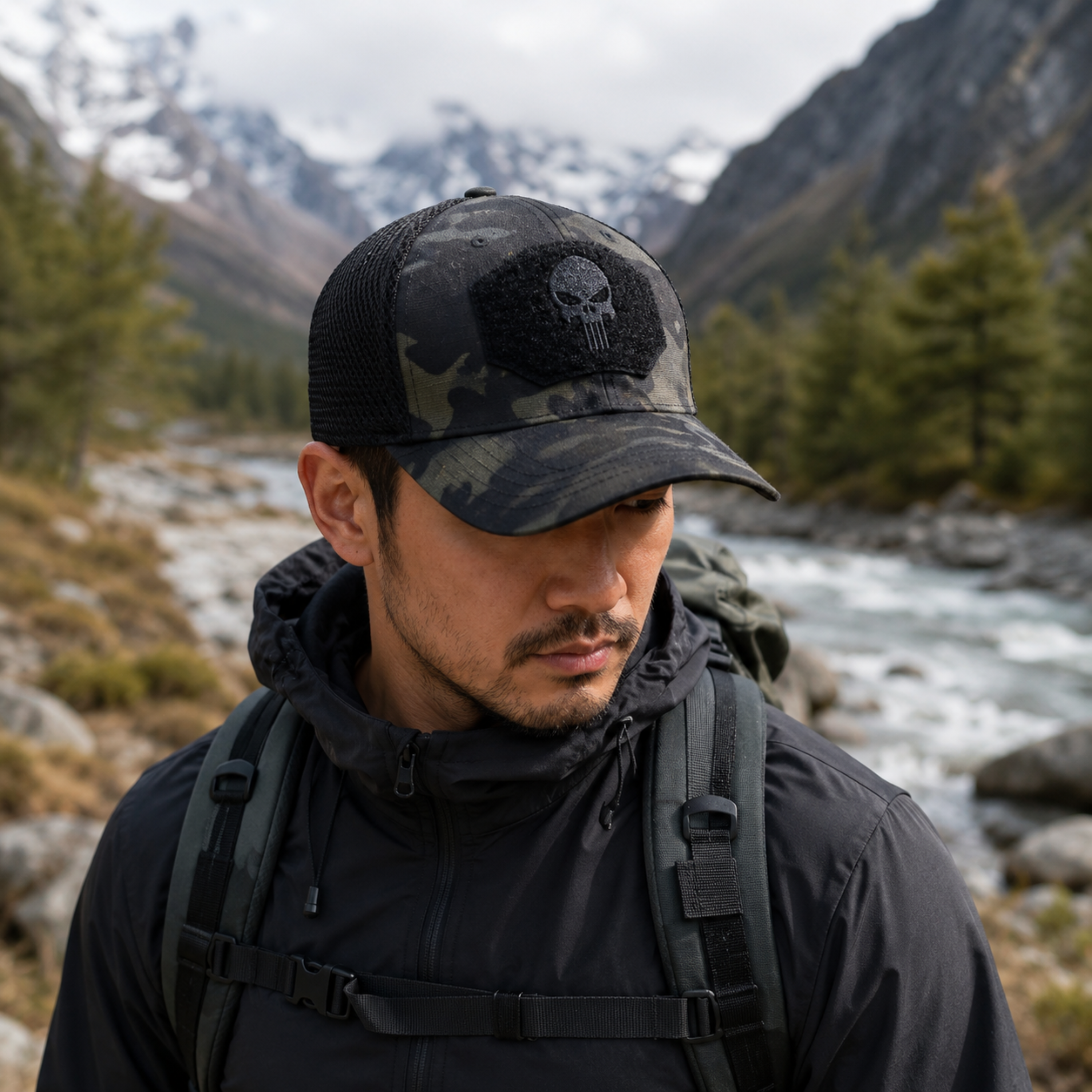 Jockey Táctico Multicam Black con Velcro | Comandos Tácticos