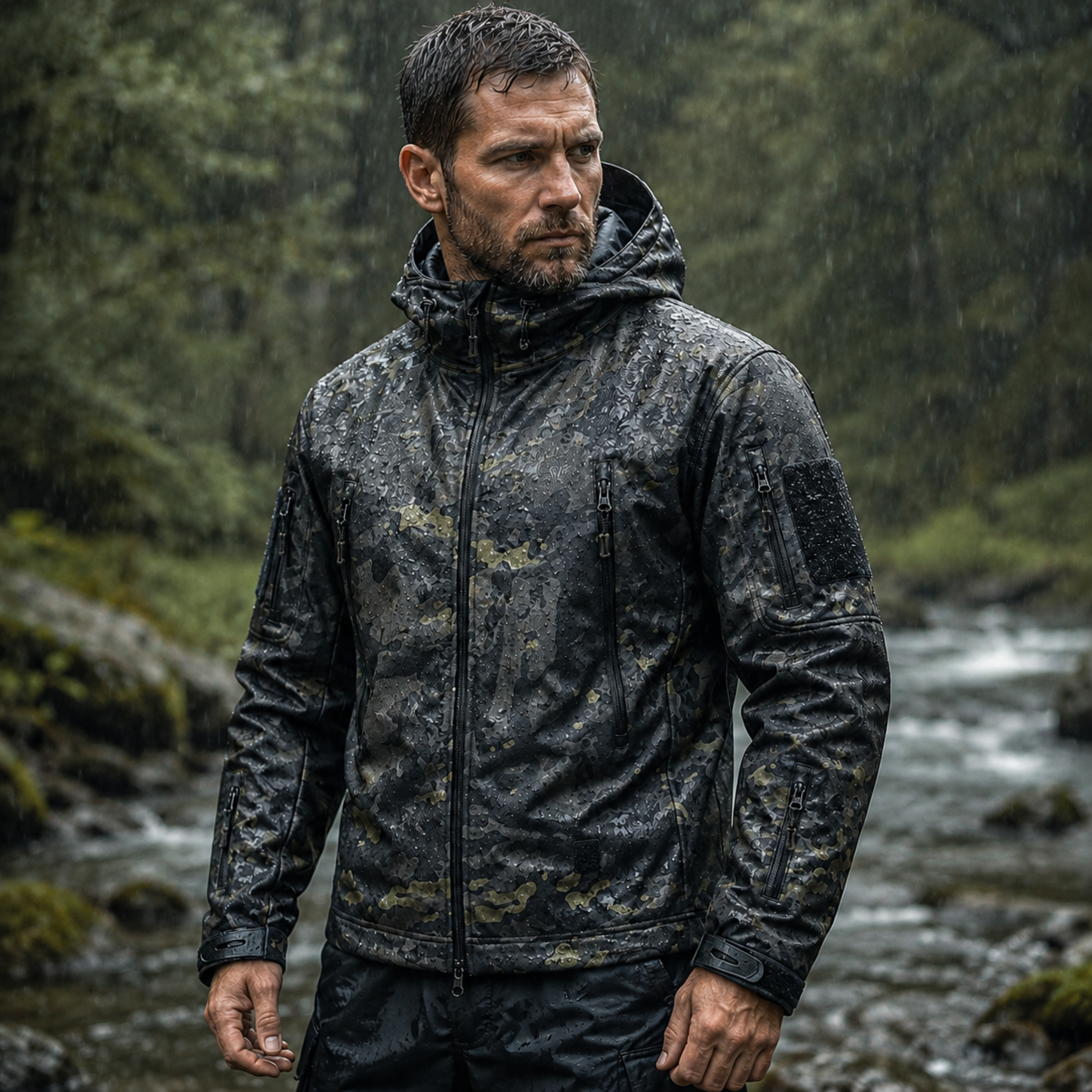 Chaqueta Táctica Militar Softshell Impermeable – Resistente y Funcional
