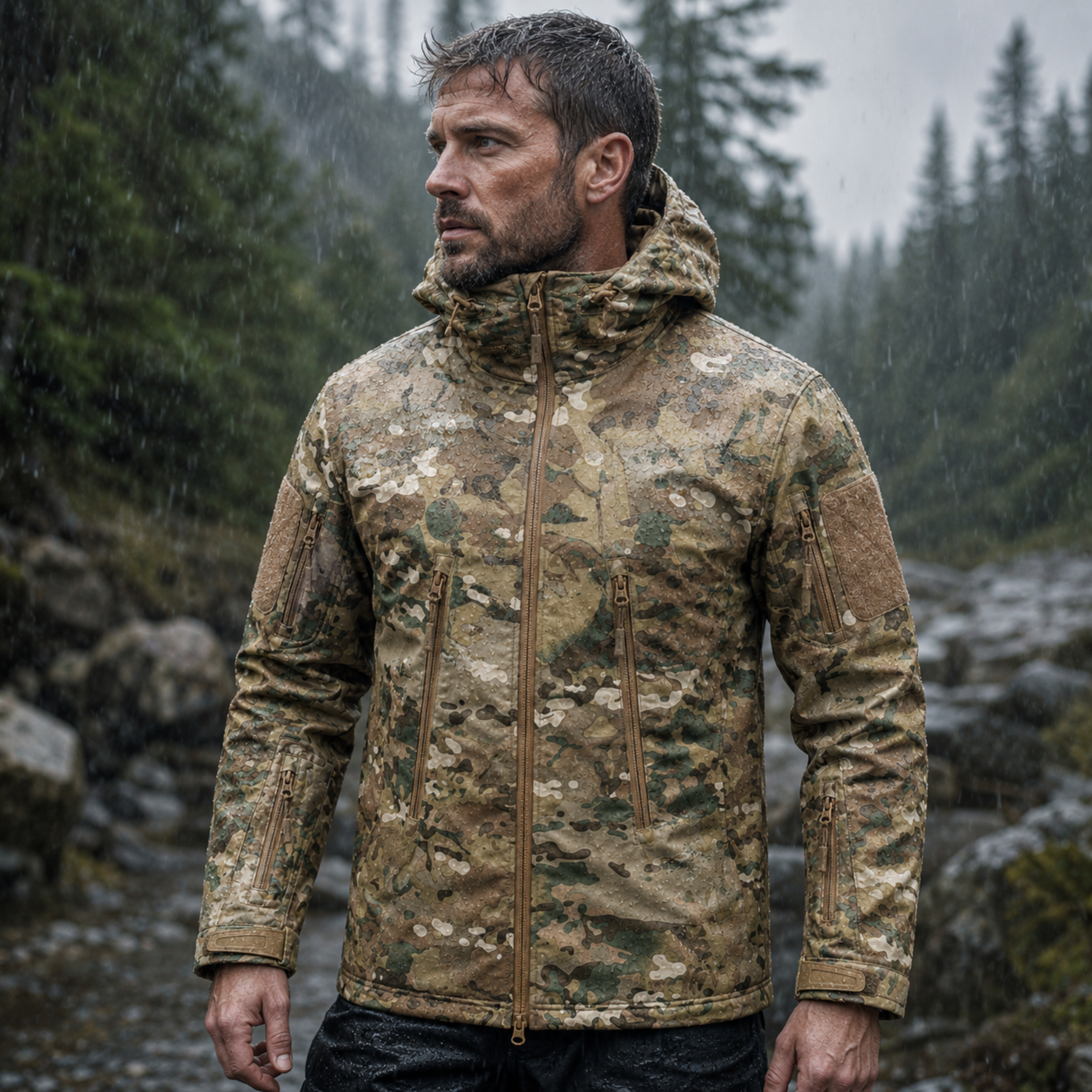 Chaqueta Táctica Militar Softshell Impermeable – Resistente y Funcional