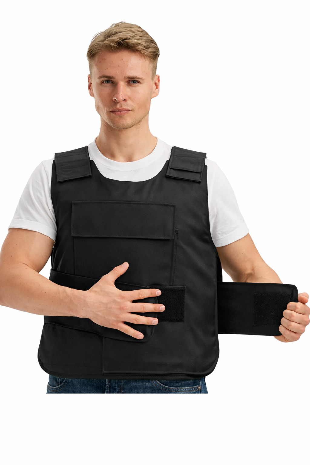 chaleco tactico anticorte frontal uso seguridad
