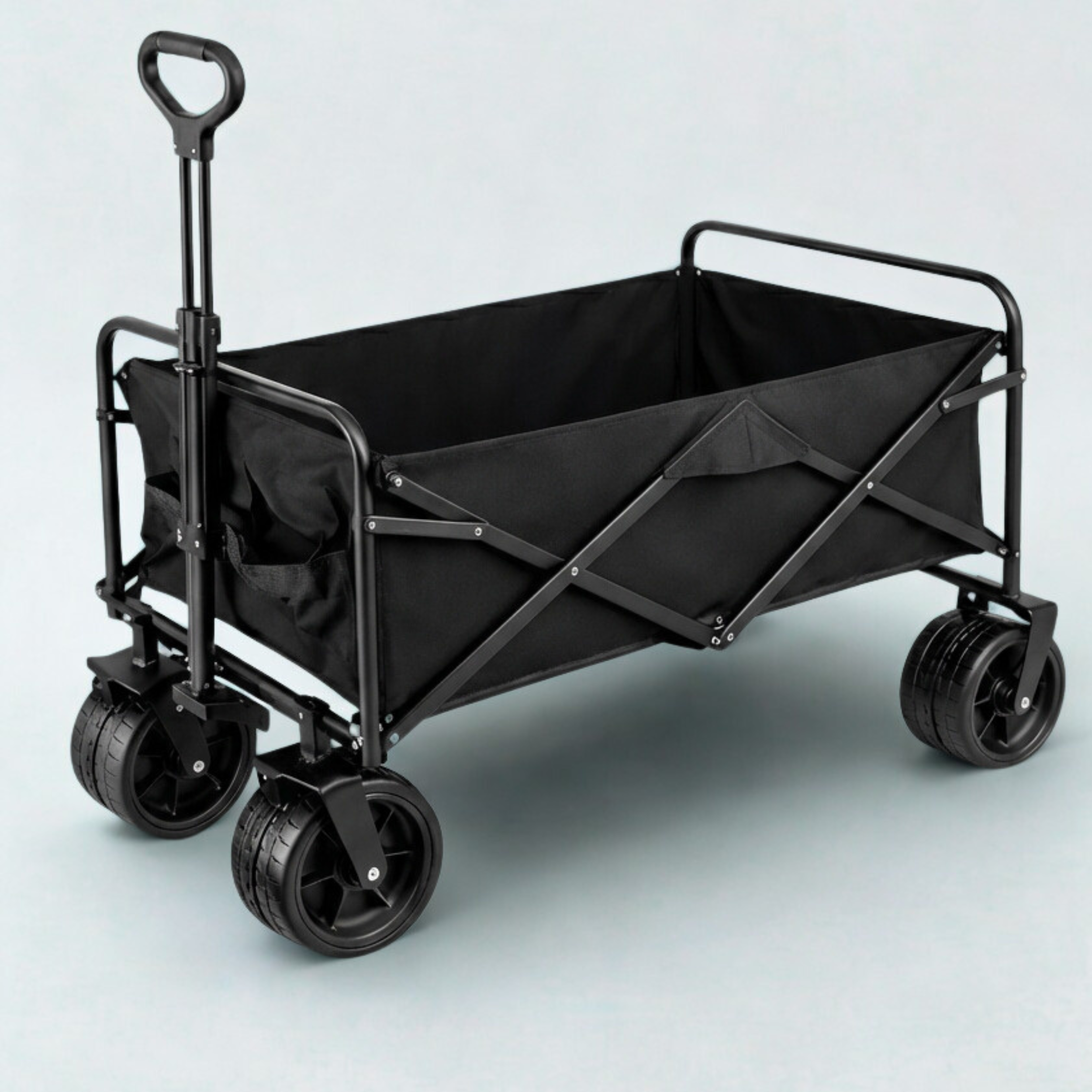 carro plegable outdoor negro diseño compacto