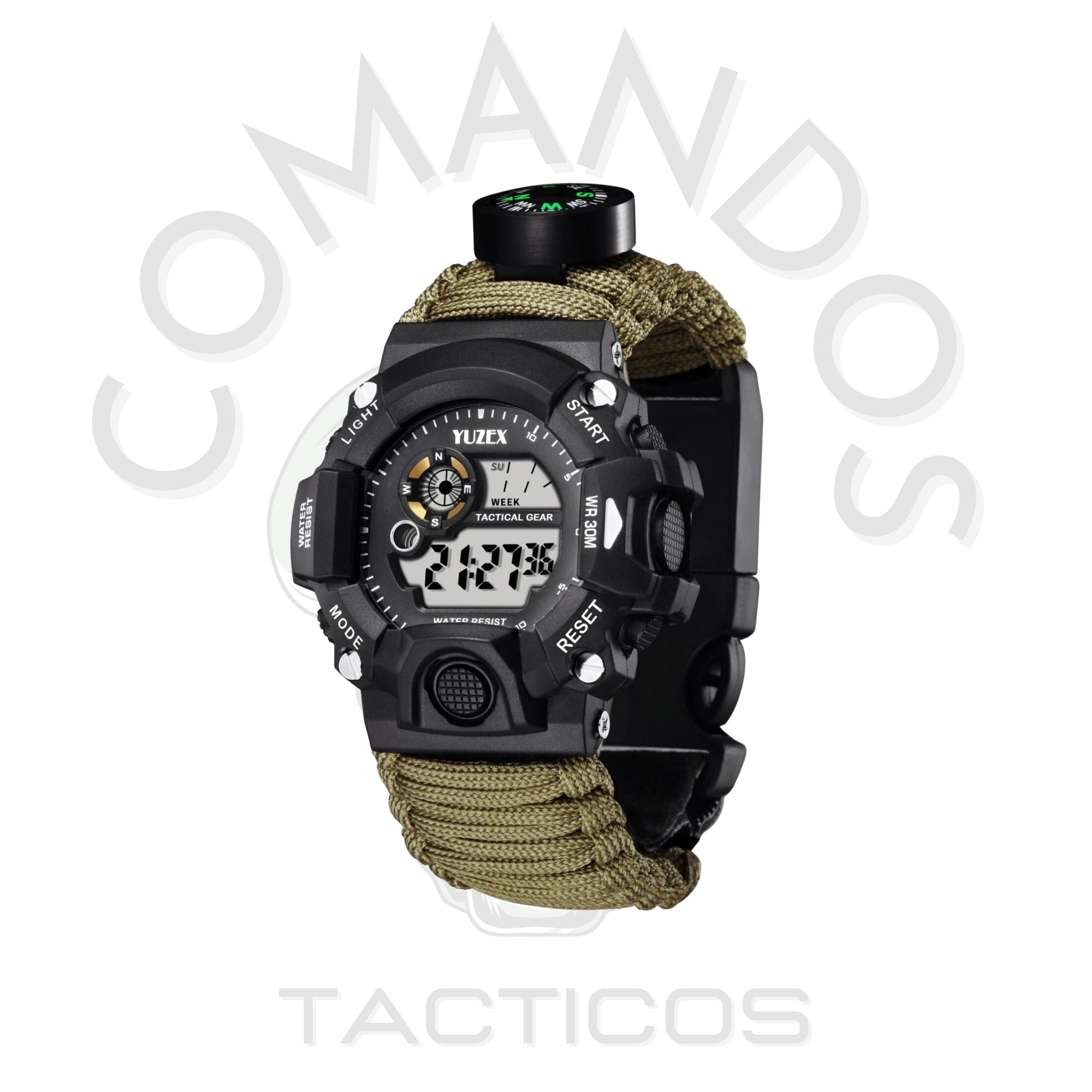 Reloj Táctico Paracord de Supervivencia 6 en 1